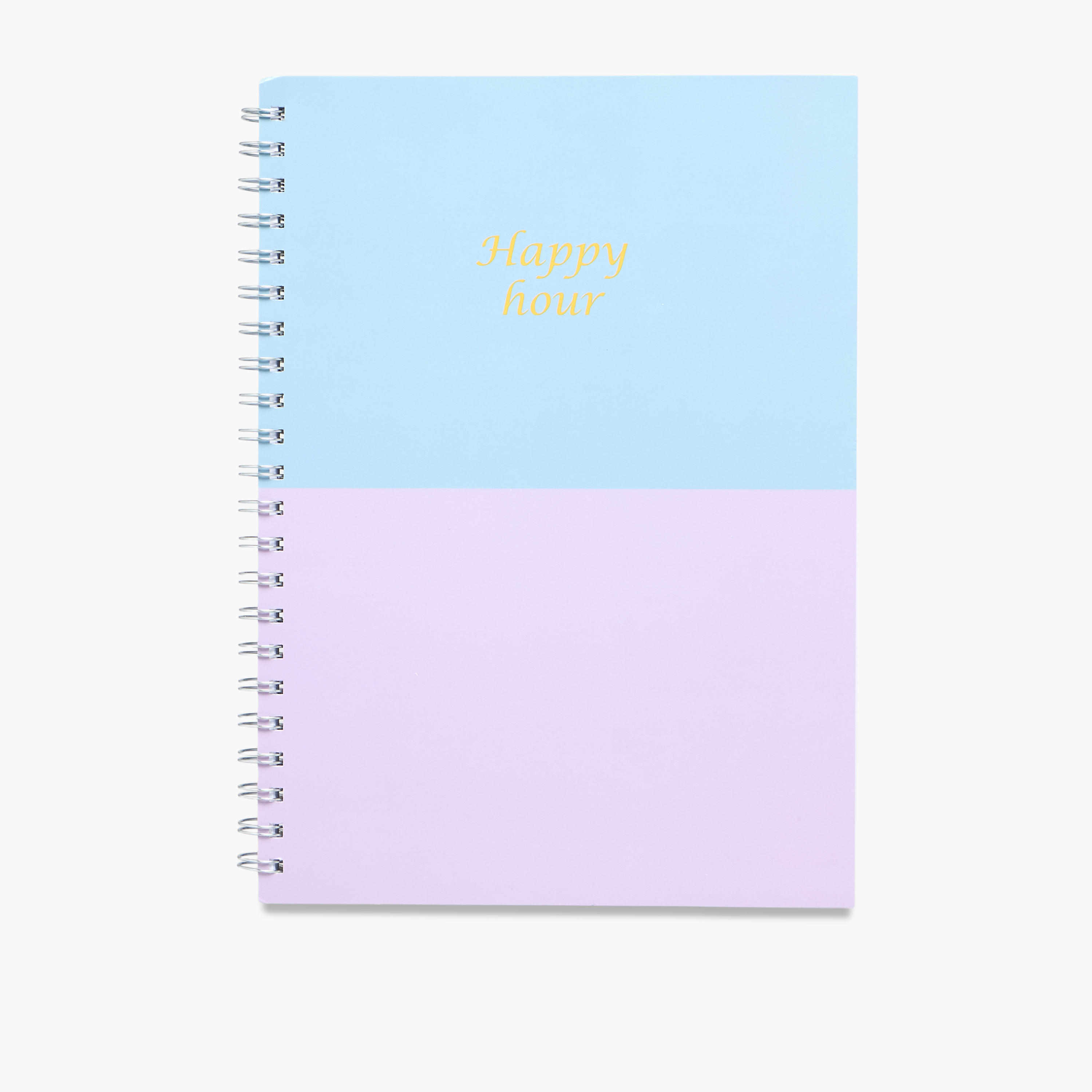 Slogan Print Ruled A4 Spiral Notebook-school-stationery-notebooks-image-1