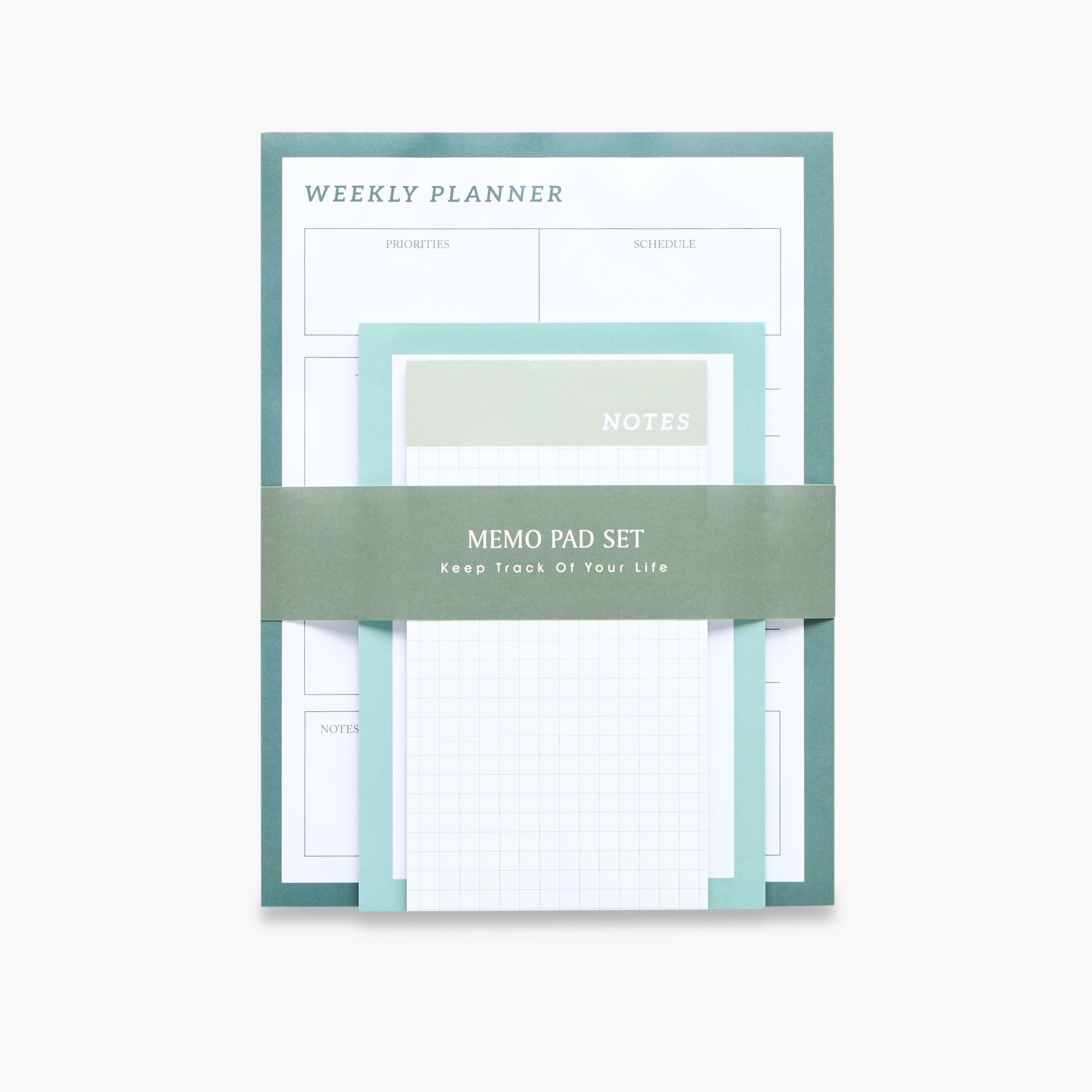 Solid 3-Piece Memo Pad Set-school-stationery-sets-image-1