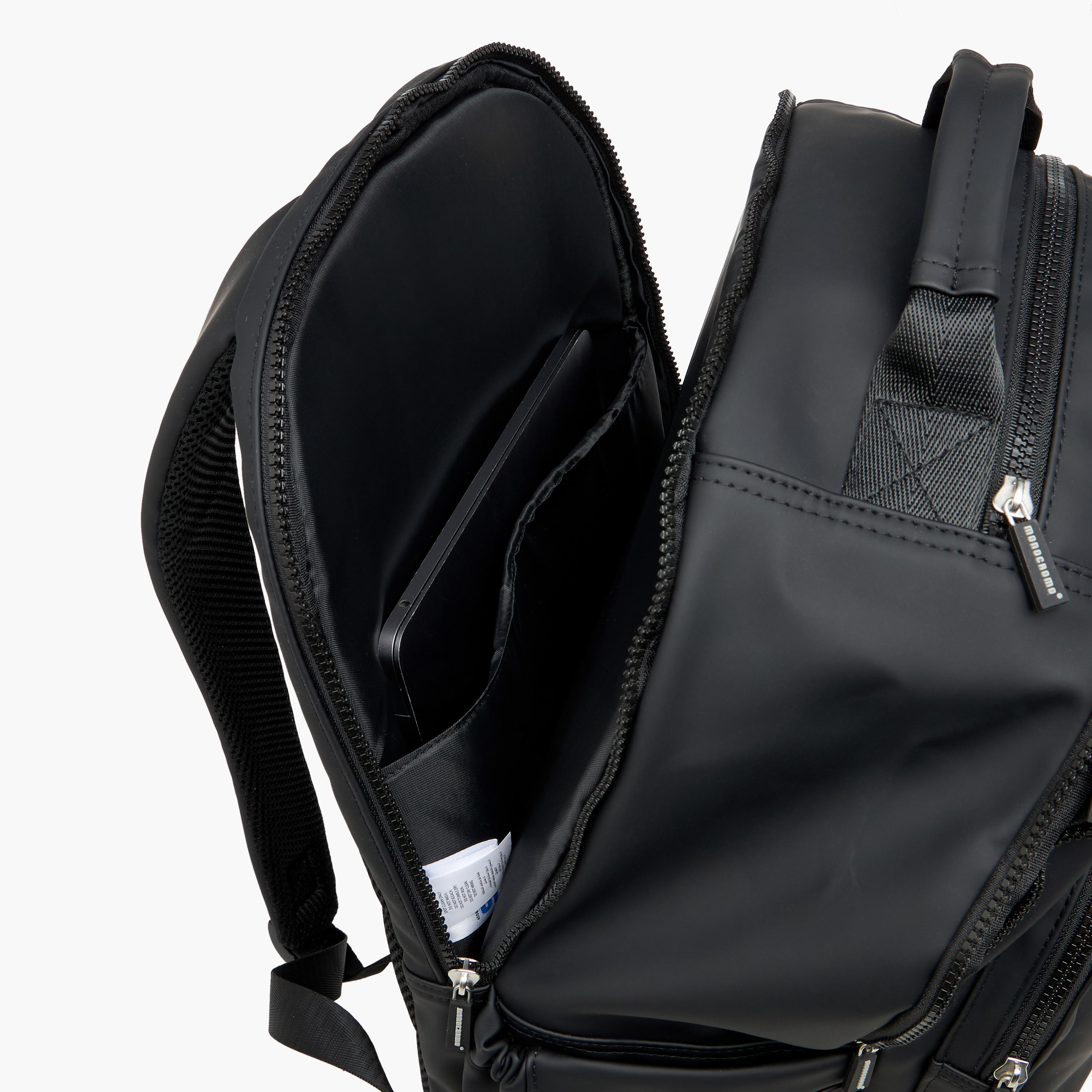 Monocromo Logo Print Backpack with Zip Closure and Laptop Compartment - 45x32x18 cms-school-bagsandbackpacks-backpacks-image-12
