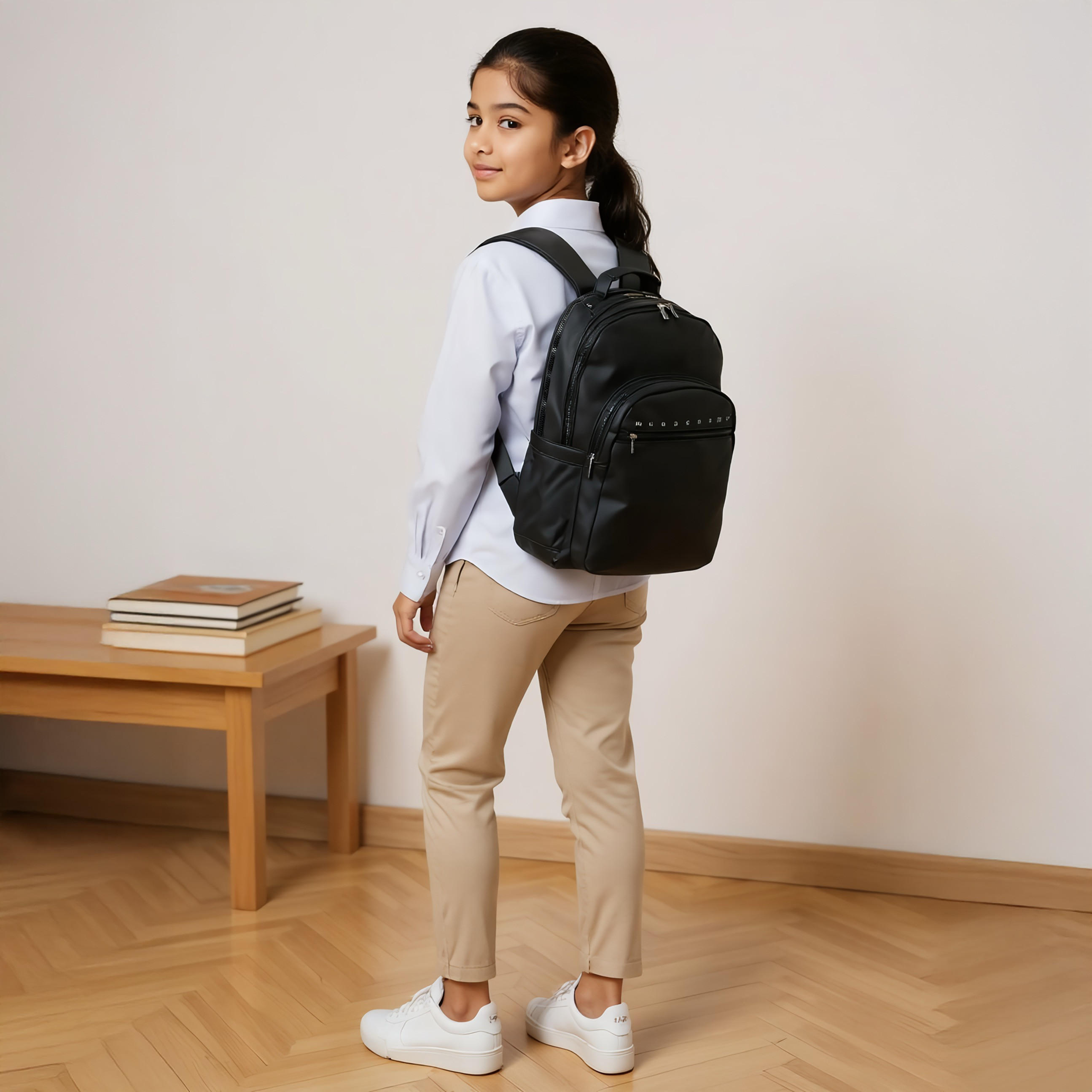 Monocromo Logo Print Backpack with Zip Closure and Laptop Compartment - 45x32x18 cms-school-bagsandbackpacks-backpacks-image-2