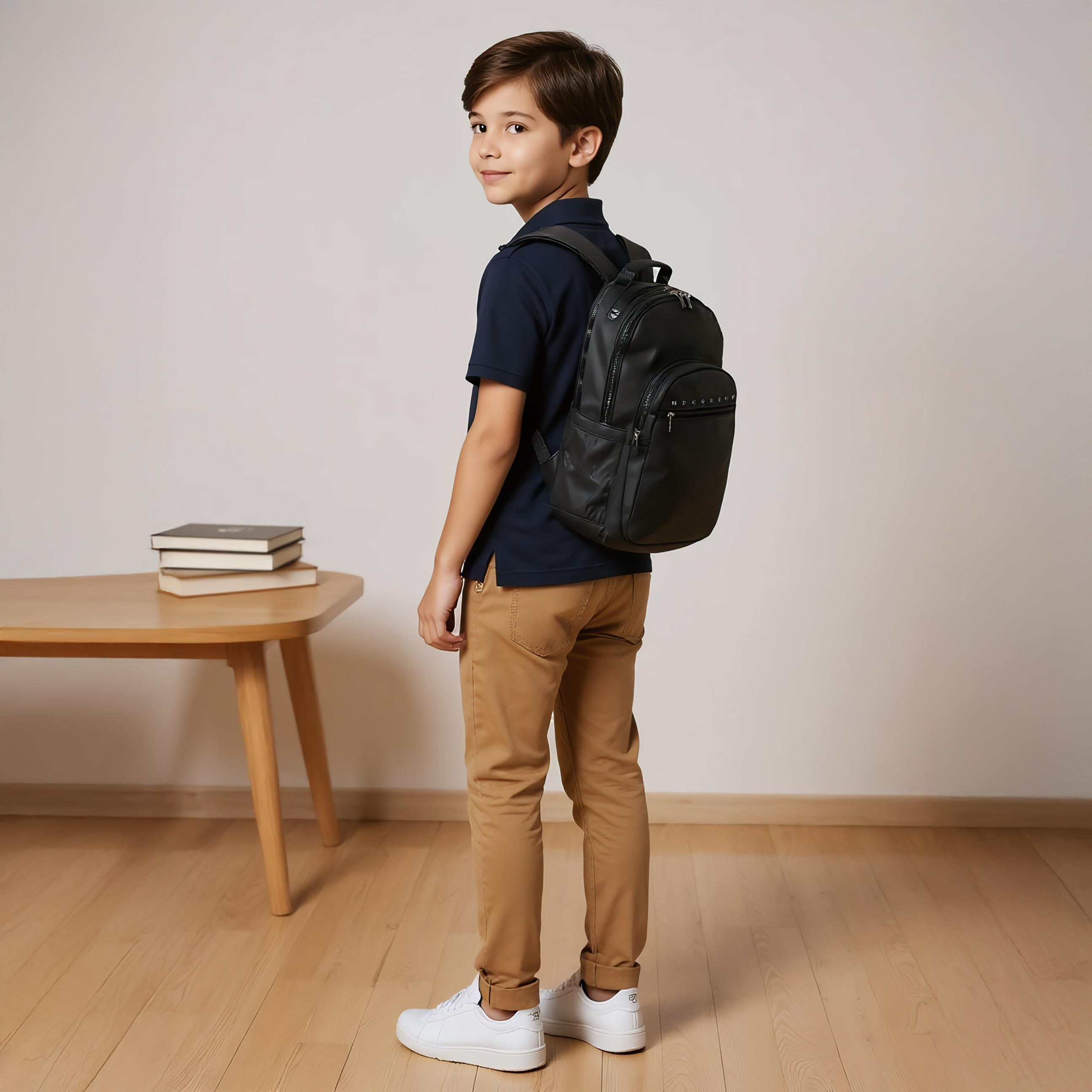 Monocromo Logo Print Backpack with Zip Closure and Laptop Compartment - 45x32x18 cms-school-bagsandbackpacks-backpacks-image-3