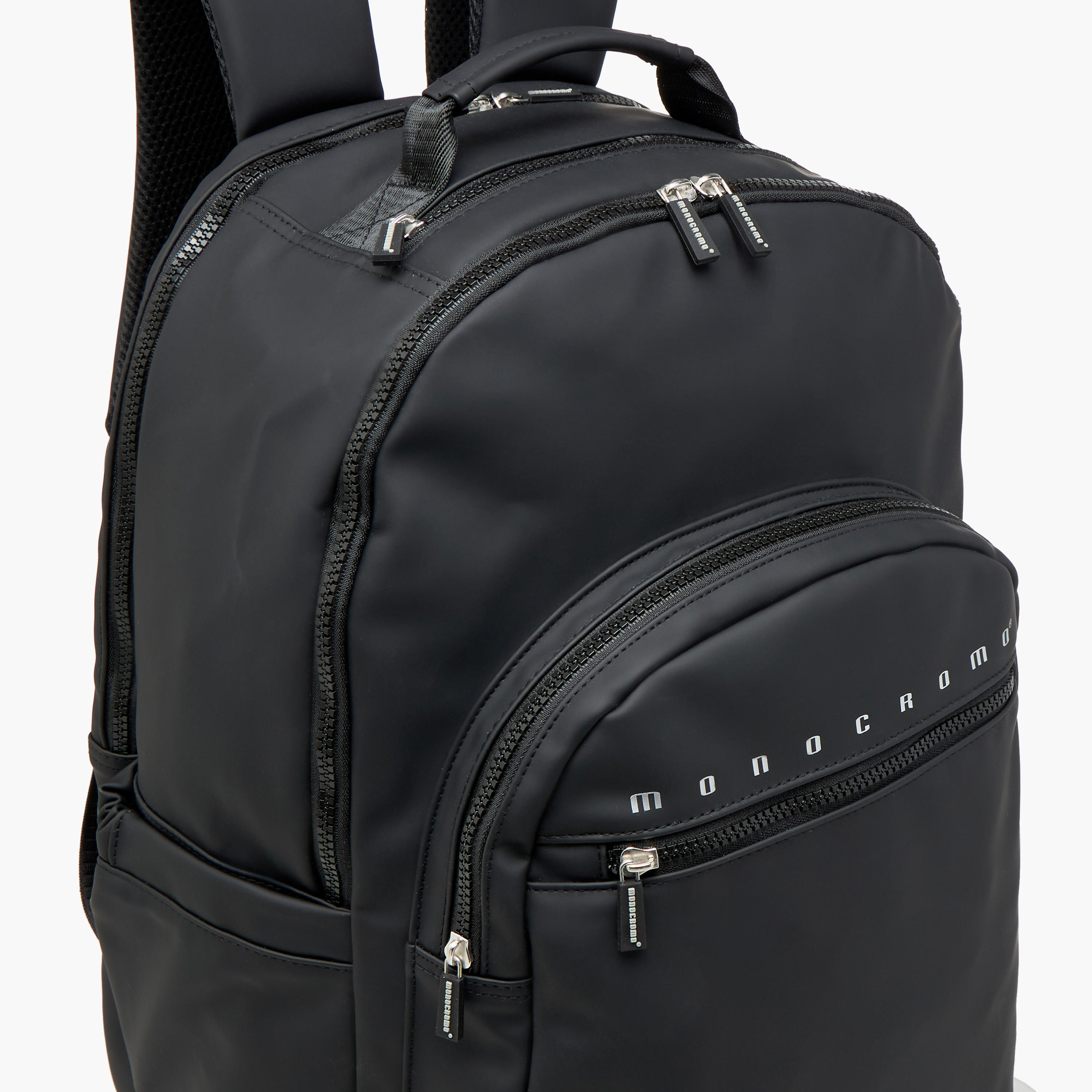 Monocromo Logo Print Backpack with Zip Closure and Laptop Compartment - 45x32x18 cms-school-bagsandbackpacks-backpacks-image-9