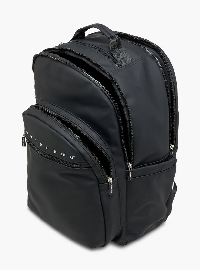 Monocromo Logo Print Backpack with Zip Closure and Laptop Compartment - 45x32x18 cms-school-bagsandbackpacks-backpacks-image-11