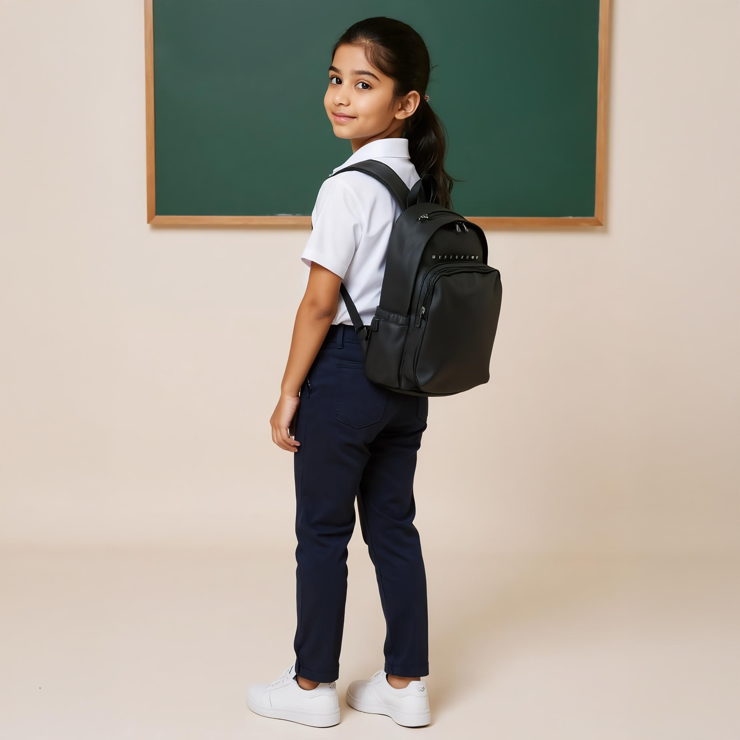 Monocromo Logo Print Backpack with Zip Closure and Adjustable Strap - 26x36x17 cms-school-bagsandbackpacks-backpacks-image-2