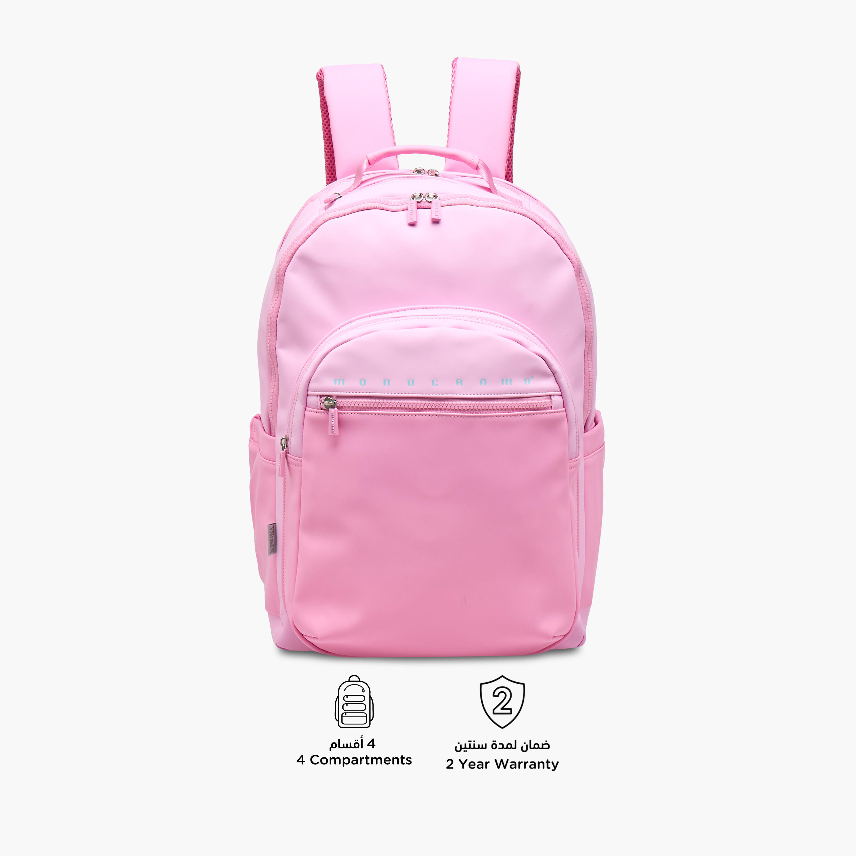 Monocromo Colourblock Backpack with Zip Closure and Laptop Compartment - 45x32x18 cms-school-bagsandbackpacks-backpacks-image-4