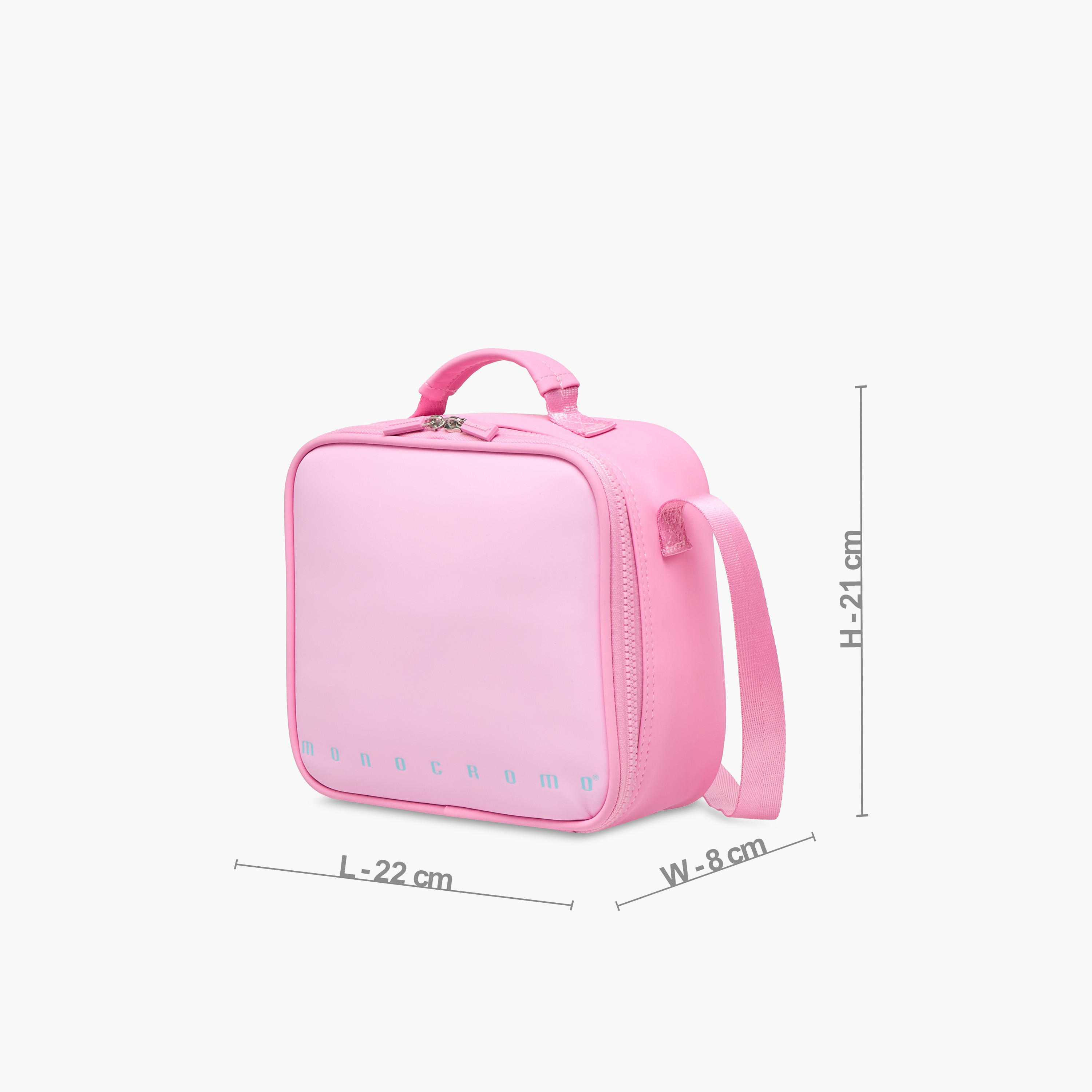 Monocromo Solid Lunch Bag with Adjustable Strap and Zip Closure-school-lunchessentials-lunchbags-image-2
