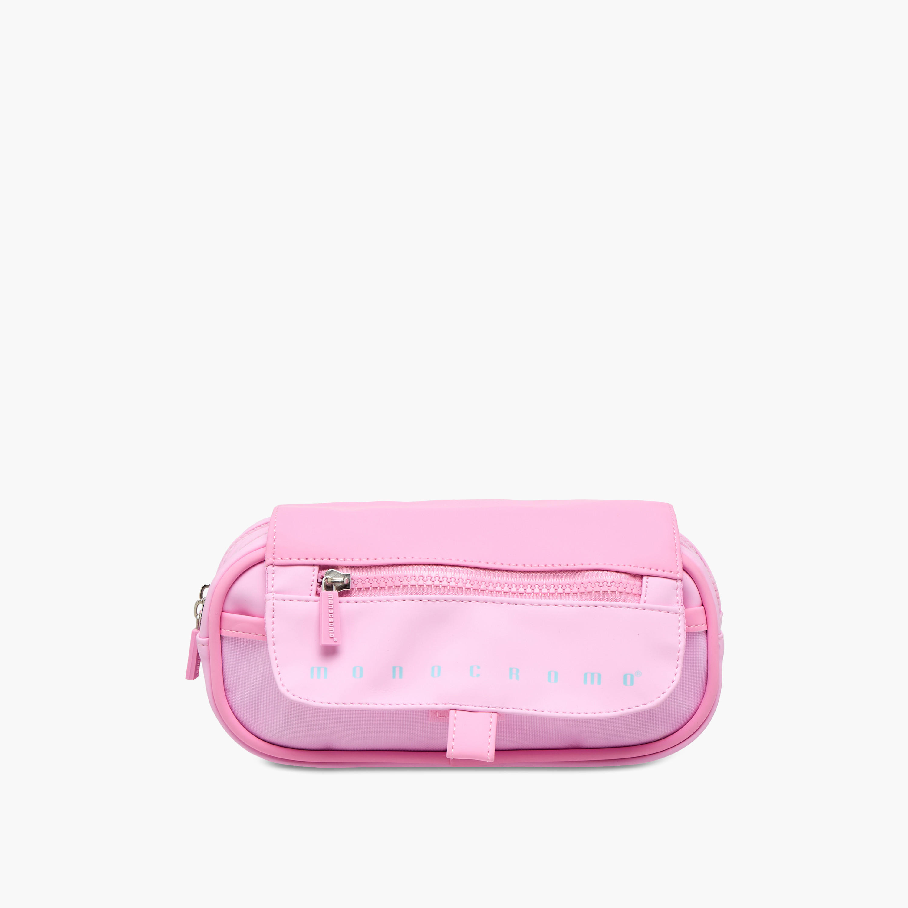 Monocromo Solid 3-Compartment Pencil Pouch with Zip Closure-school-stationery-pencilcases-image-1
