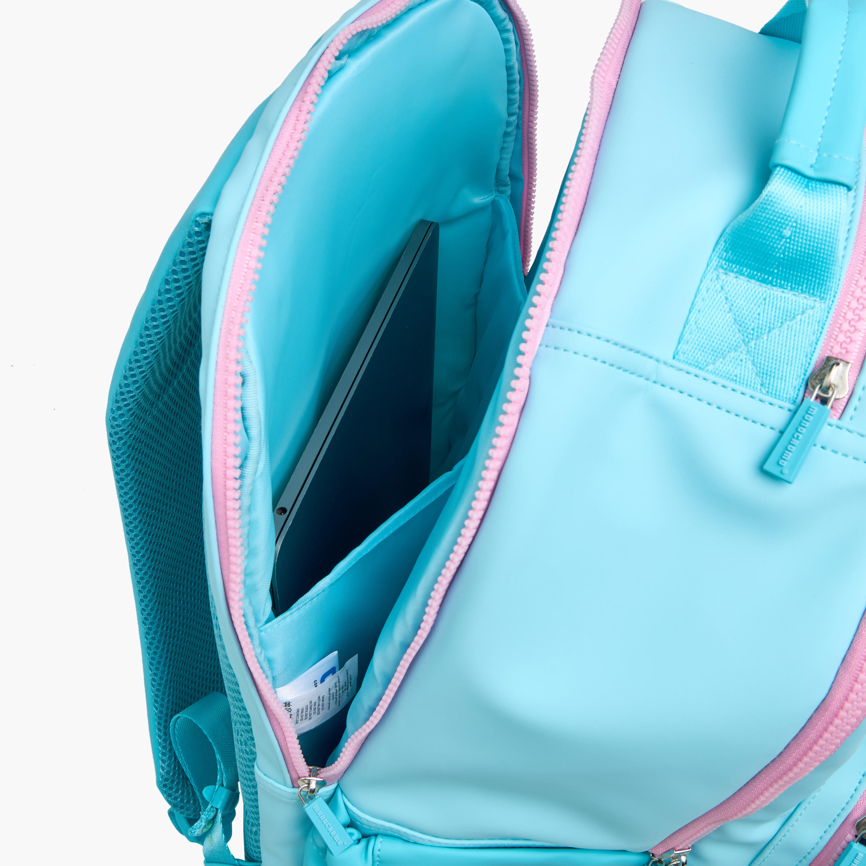شنطة ظهر بطبعات شعار وسحّاب إغلاق وجيب للابتوب من مونكرومو - 45x32x18 سم-school-bagsandbackpacks-backpacks-image-10