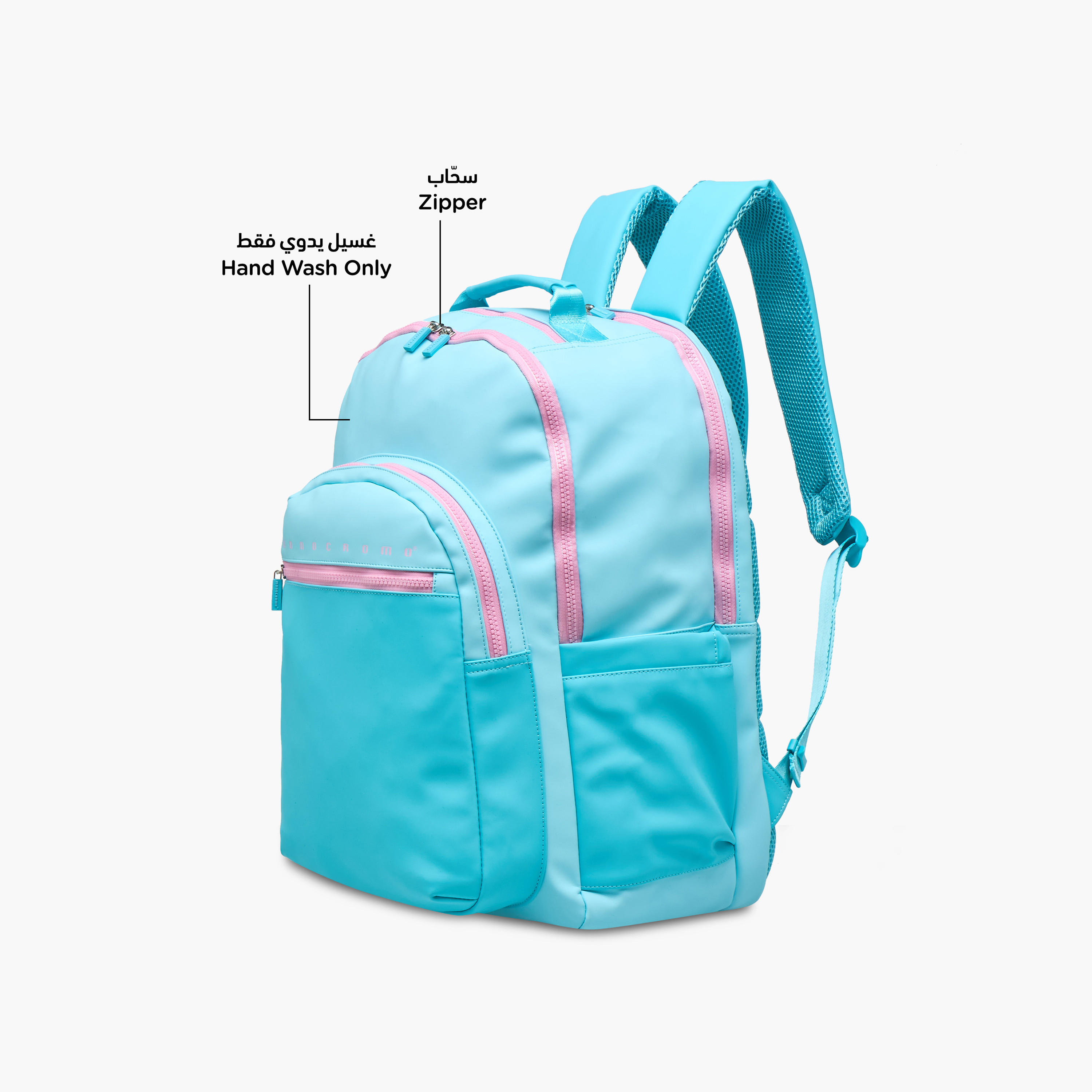 شنطة ظهر بطبعات شعار وسحّاب إغلاق وجيب للابتوب من مونكرومو - 45x32x18 سم-school-bagsandbackpacks-backpacks-image-6
