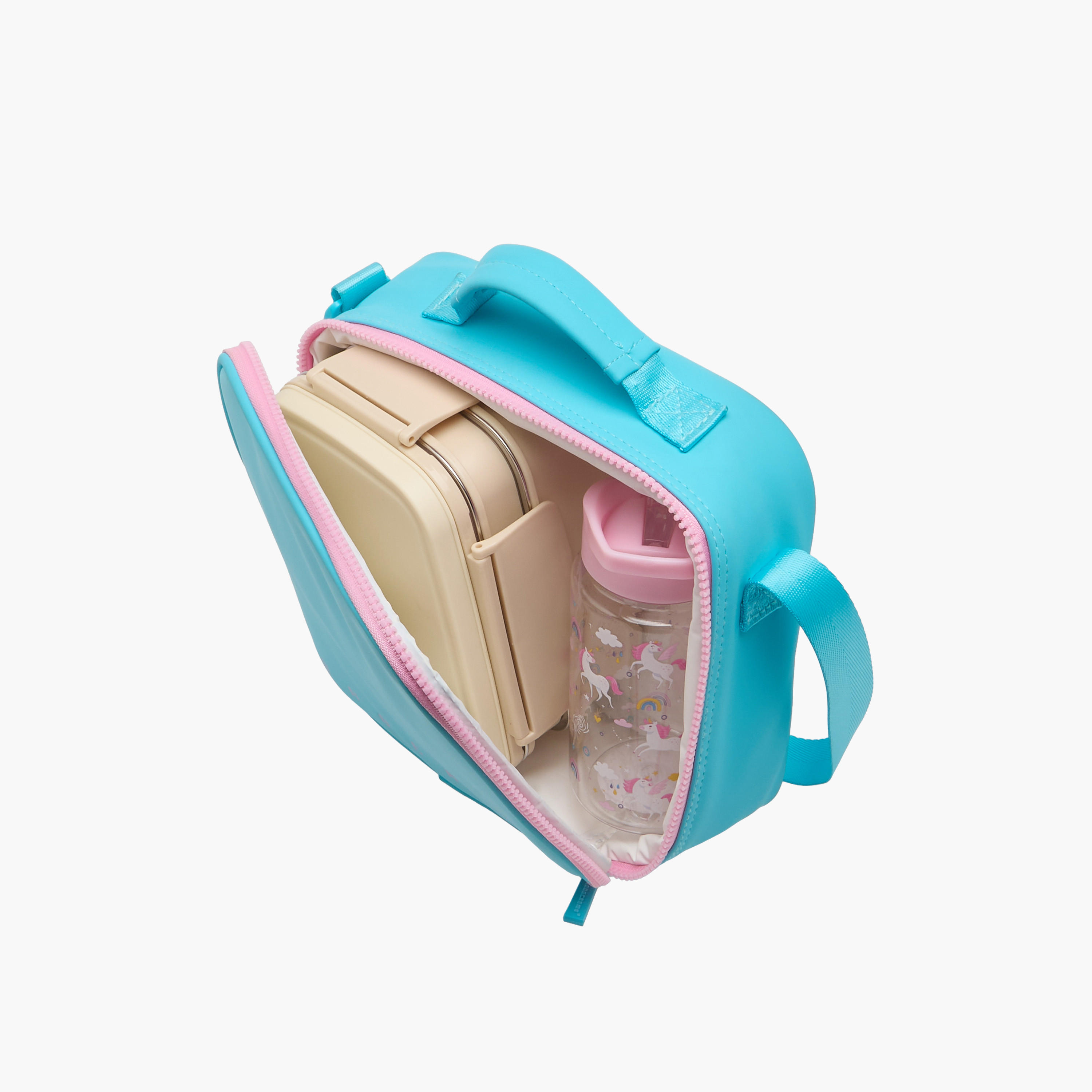 Monocromo Solid Lunch Bag with Adjustable Strap and Zip Closure-school-lunchessentials-lunchbags-image-6