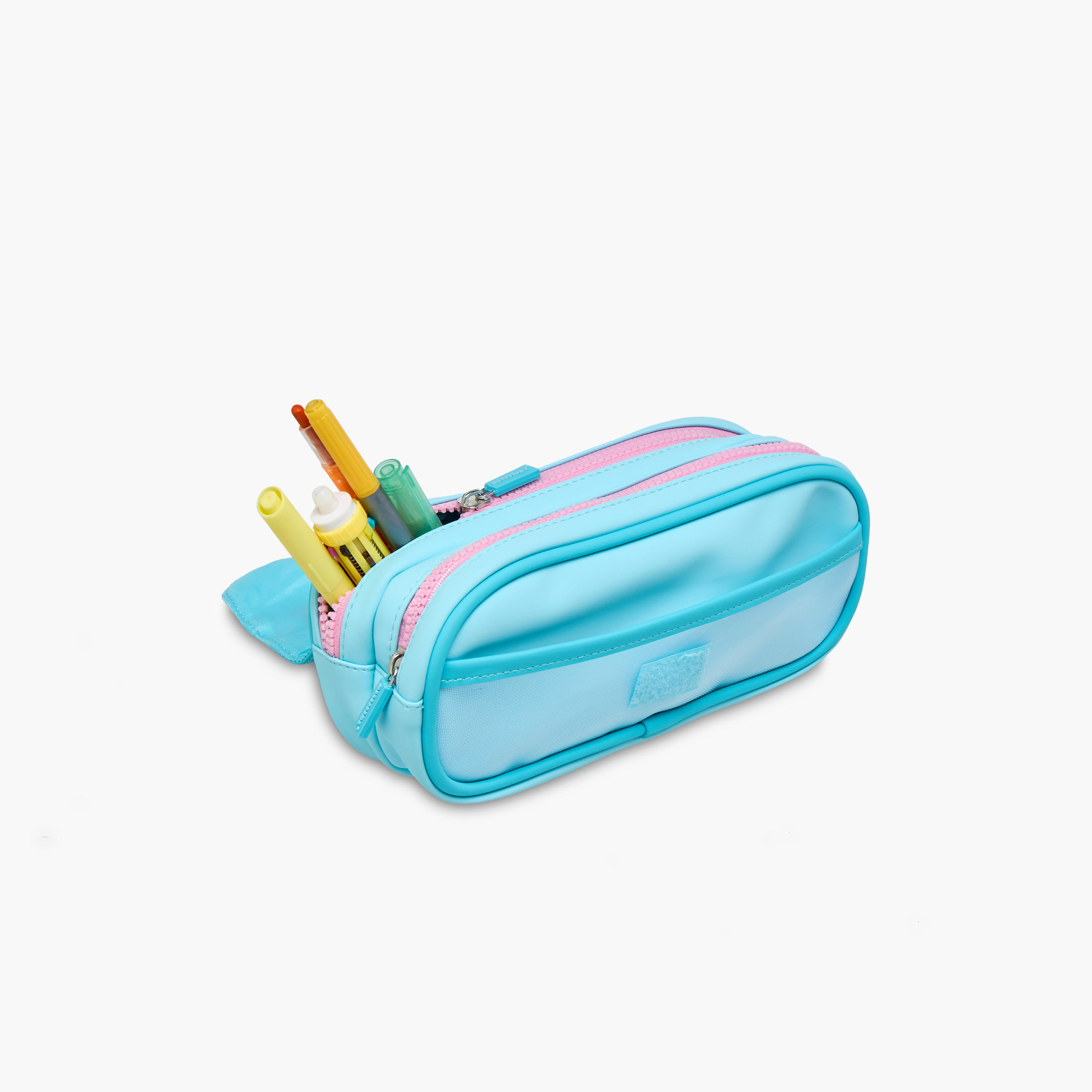 Monocromo Solid 3-Compartment Pencil Pouch with Zip Closure-school-stationery-pencilcases-image-5