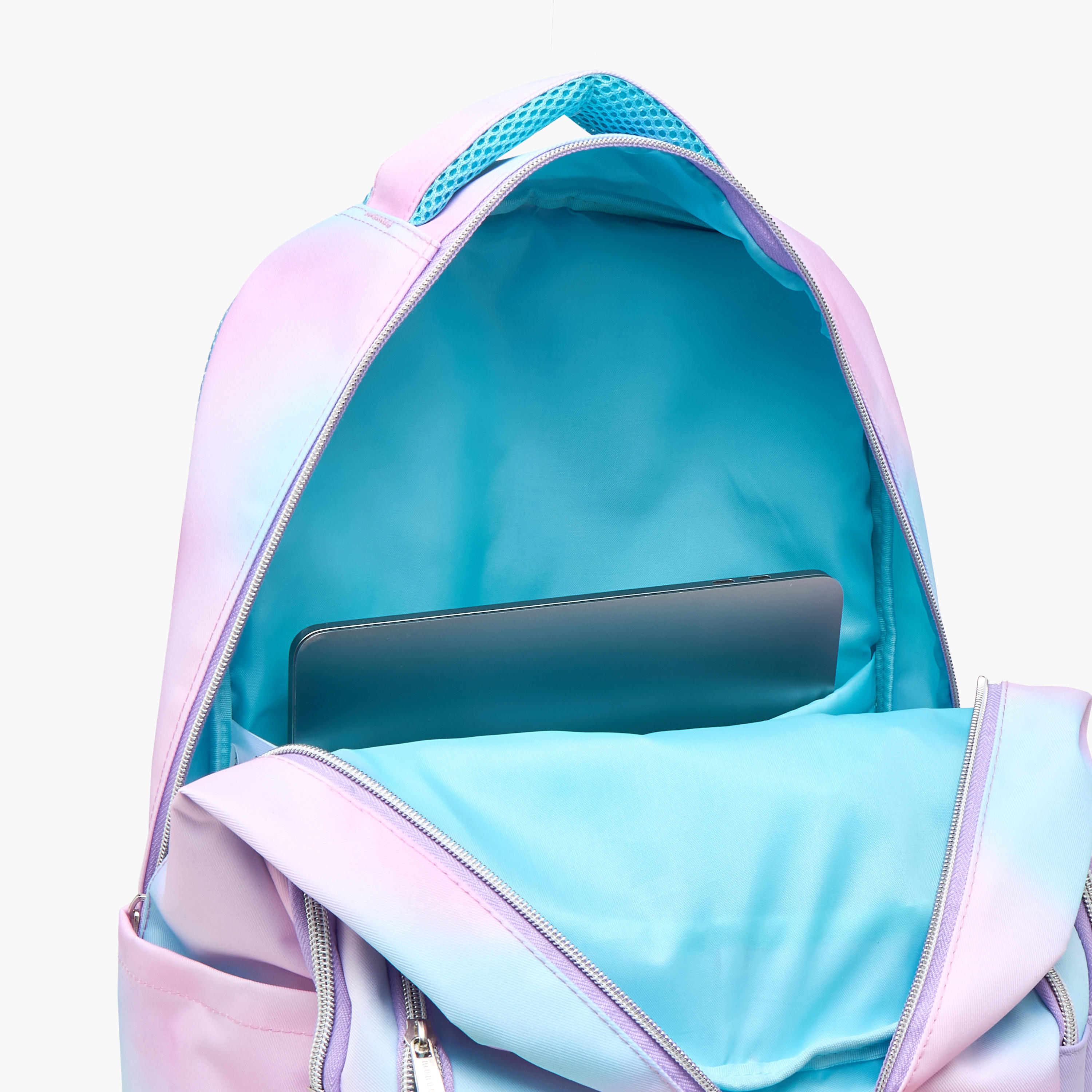 Monocromo Tie-Dye Print Backpack with Zip Closure and Laptop Compartment - 31x17x46 cm-school-bagsandbackpacks-backpacks-image-10
