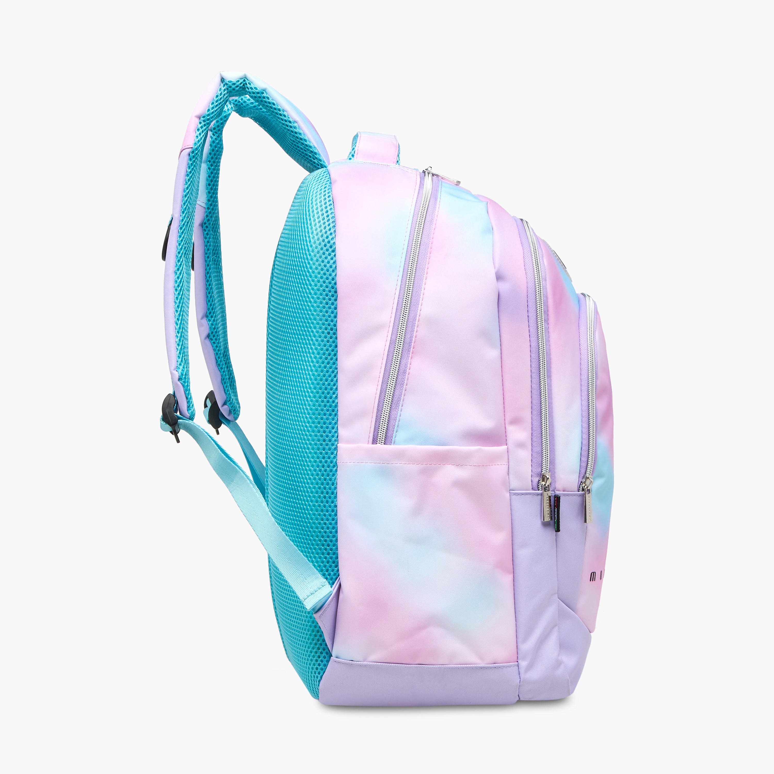 Monocromo Tie-Dye Print Backpack with Zip Closure and Laptop Compartment - 31x17x46 cm-school-bagsandbackpacks-backpacks-image-3