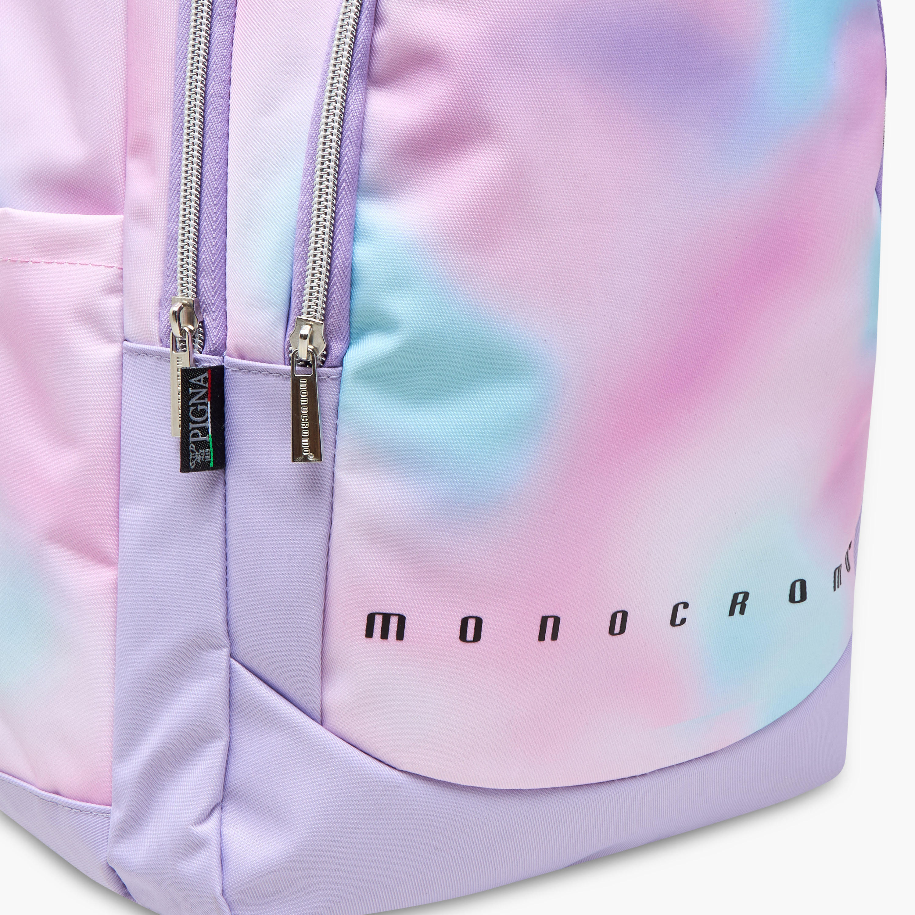 Monocromo Tie-Dye Print Backpack with Zip Closure and Laptop Compartment - 31x17x46 cm-school-bagsandbackpacks-backpacks-image-8