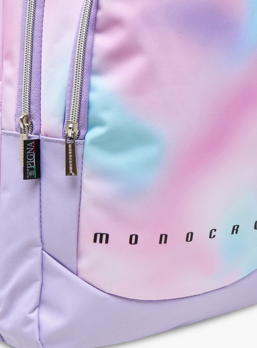 Monocromo Tie-Dye Print Backpack with Zip Closure and Laptop Compartment - 31x17x46 cm-school-bagsandbackpacks-backpacks-image-8
