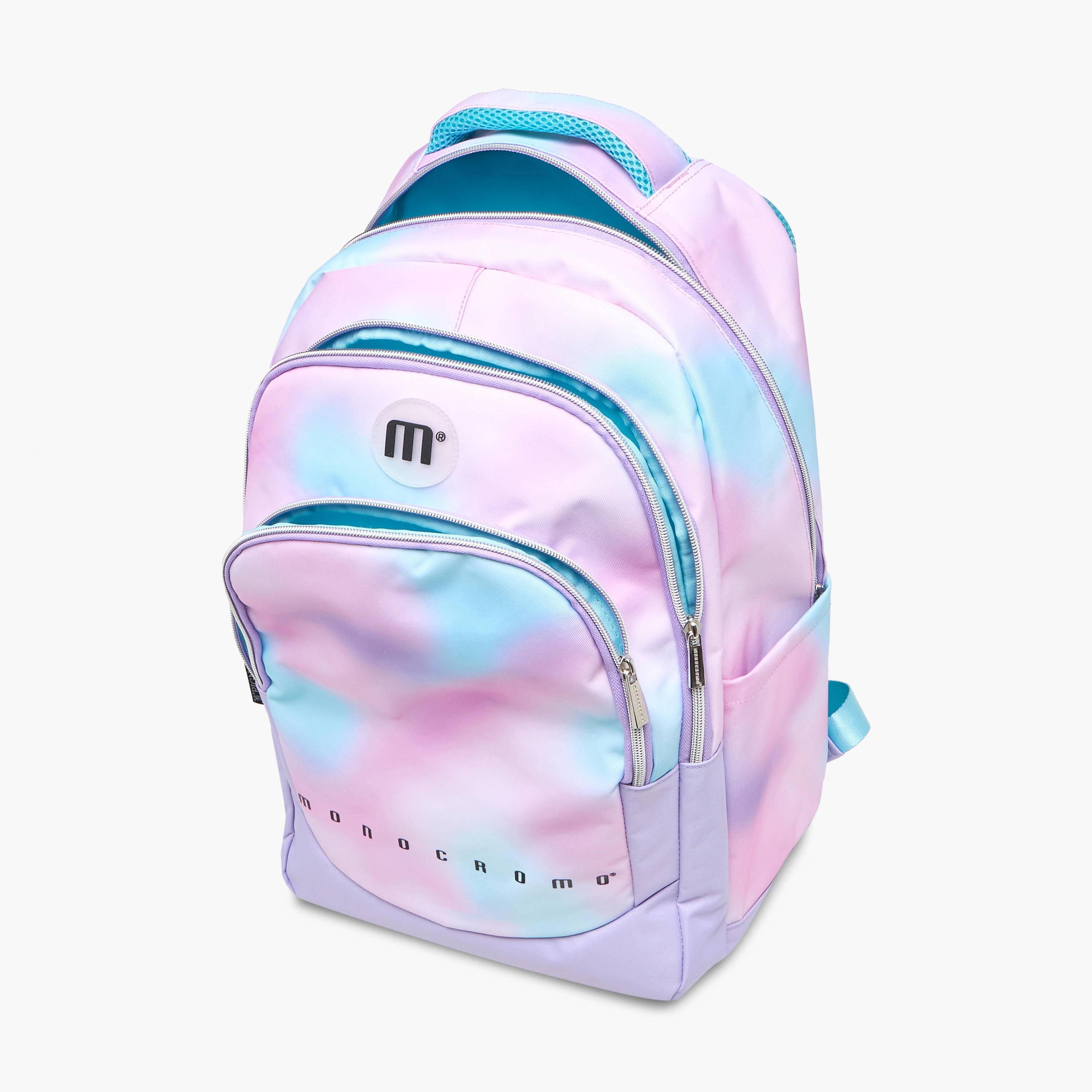 Monocromo Tie-Dye Print Backpack with Zip Closure and Laptop Compartment - 31x17x46 cm-school-bagsandbackpacks-backpacks-image-9
