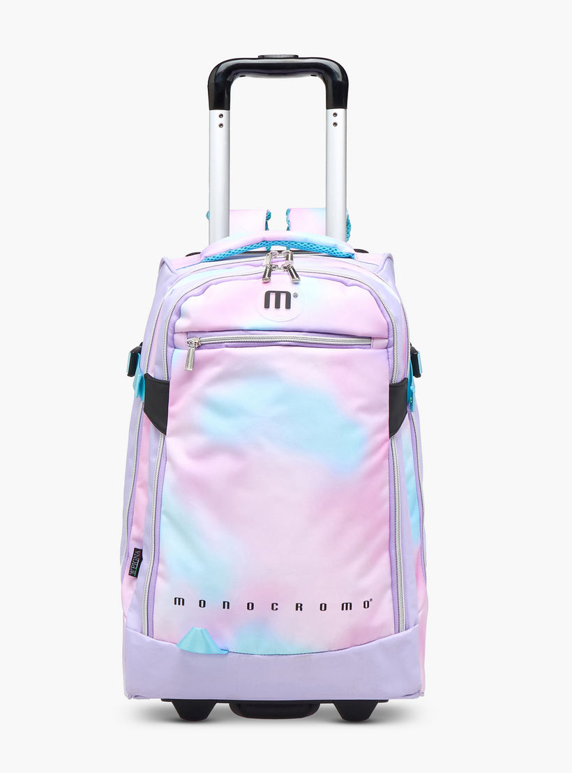 Monocromo Tie and Dye Trolley Bag for Girls 8-13 Years with Retractable Handle -school-bagsandbackpacks-trolleybags-image-1