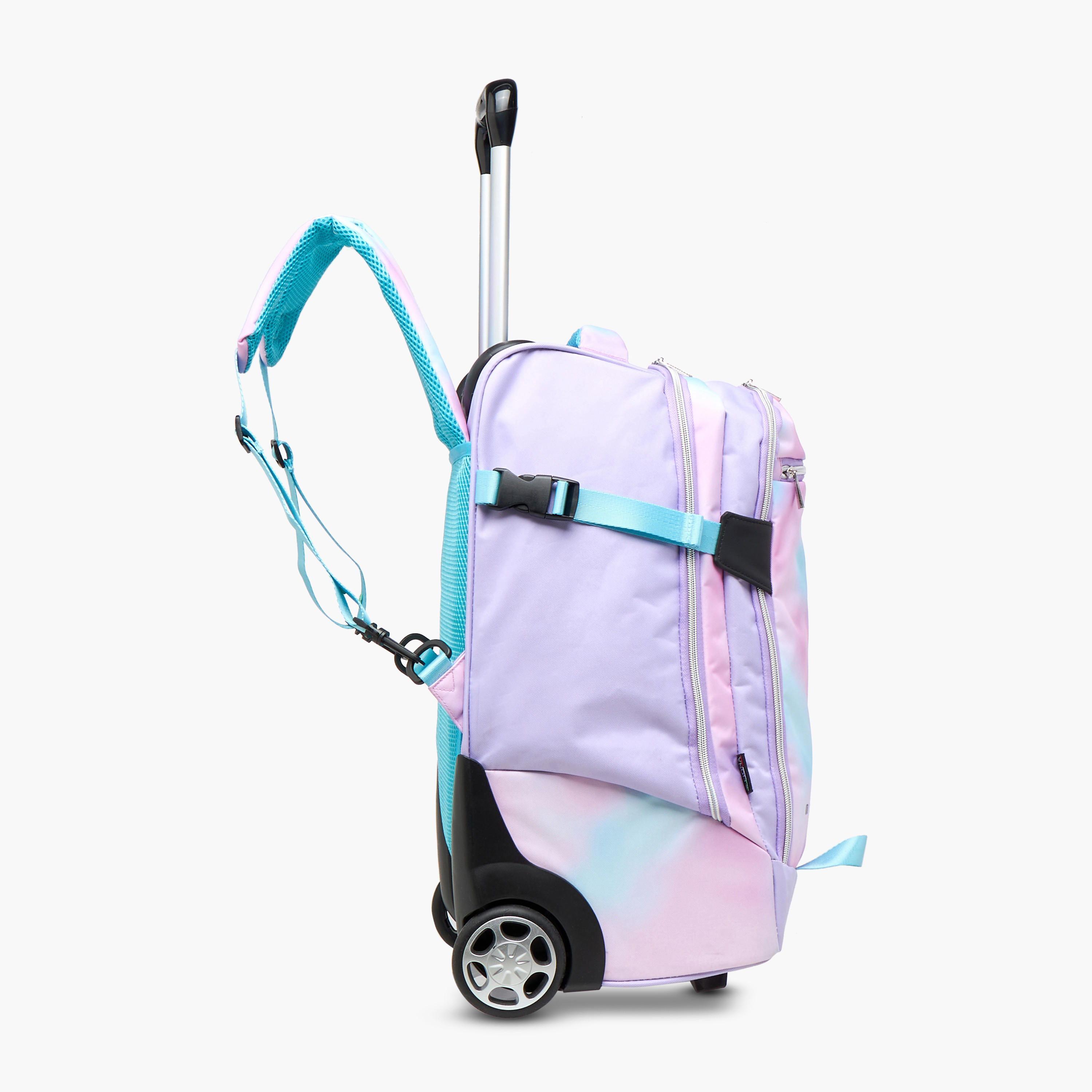 Monocromo Tie and Dye Trolley Bag for Girls 8-13 Years with Retractable Handle -school-bagsandbackpacks-trolleybags-image-3