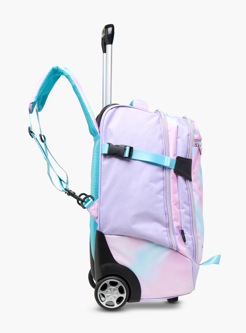 Monocromo Tie and Dye Trolley Bag for Girls 8-13 Years with Retractable Handle -school-bagsandbackpacks-trolleybags-image-3