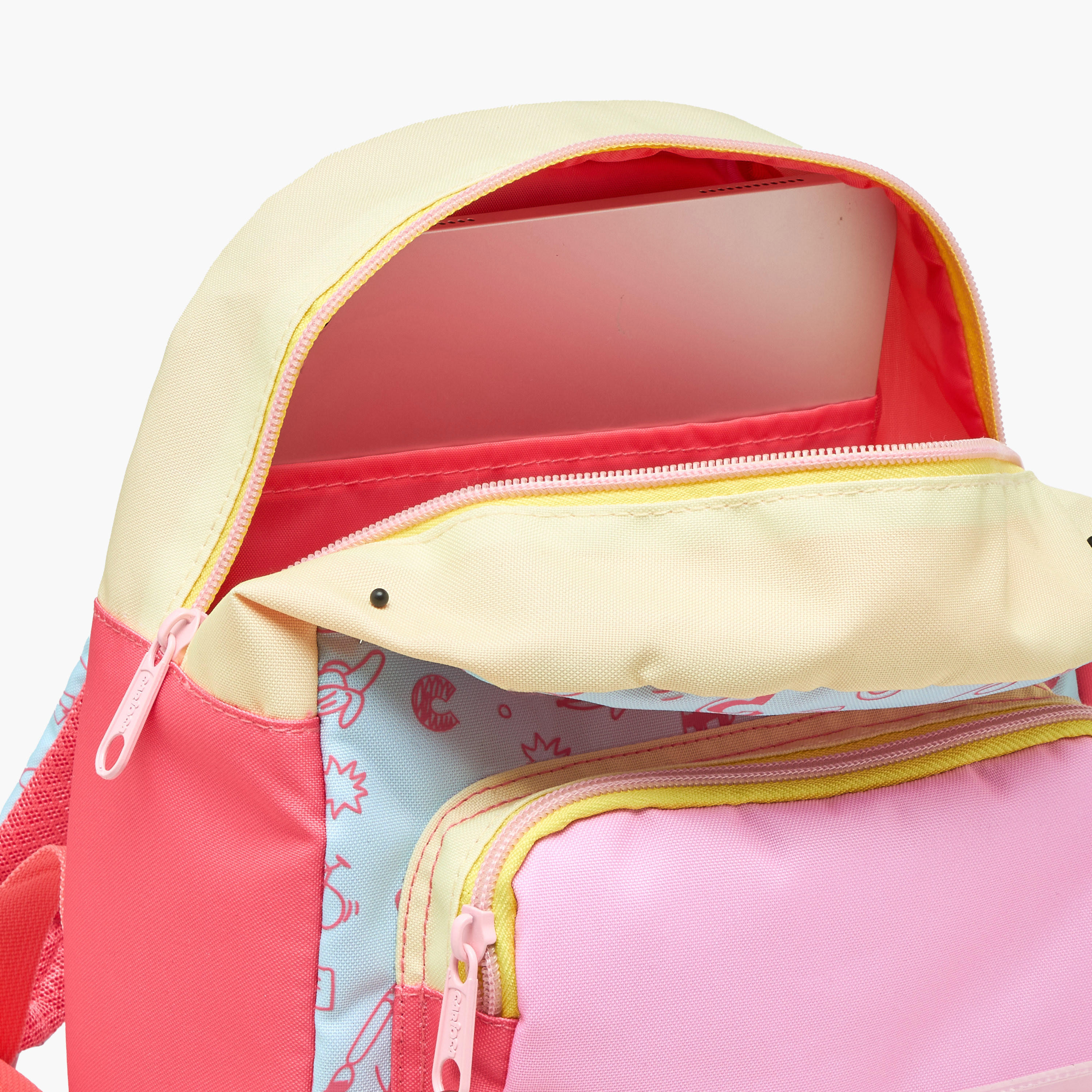 شنطة ظهر بطبعات وسحّاب إغلاق وقسم للابتوب بطبعات دودل من كاريوكا - 28x23x12 سم-school-bagsandbackpacks-backpacks-image-10