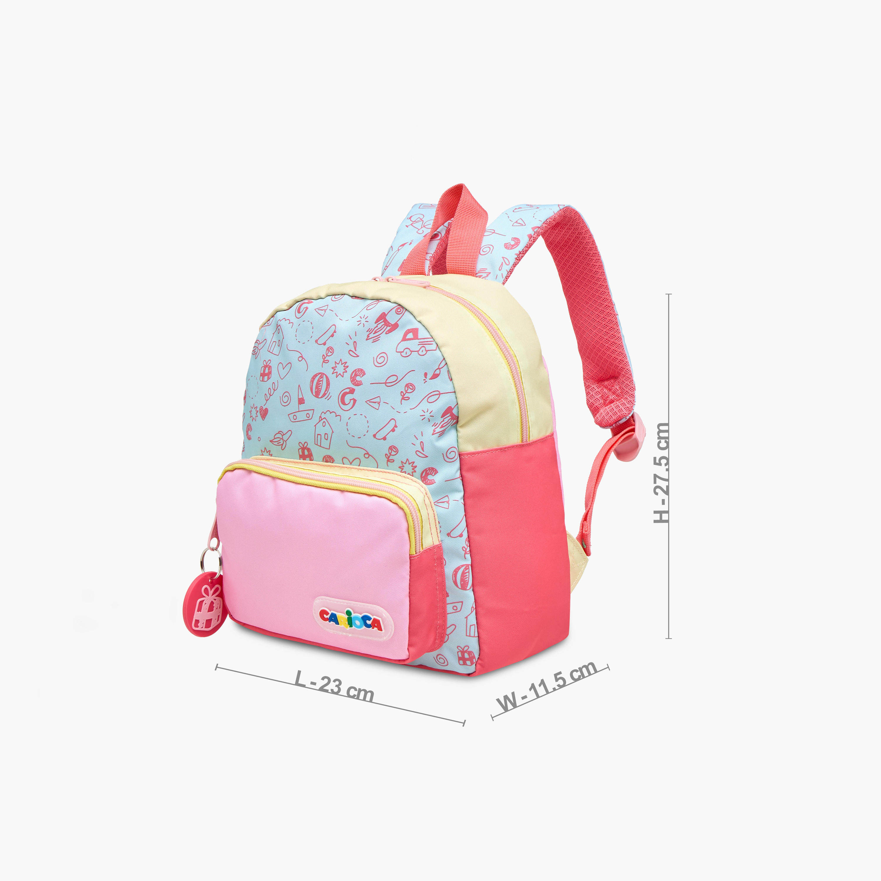 شنطة ظهر بطبعات وسحّاب إغلاق وقسم للابتوب بطبعات دودل من كاريوكا - 28x23x12 سم-school-bagsandbackpacks-backpacks-image-2