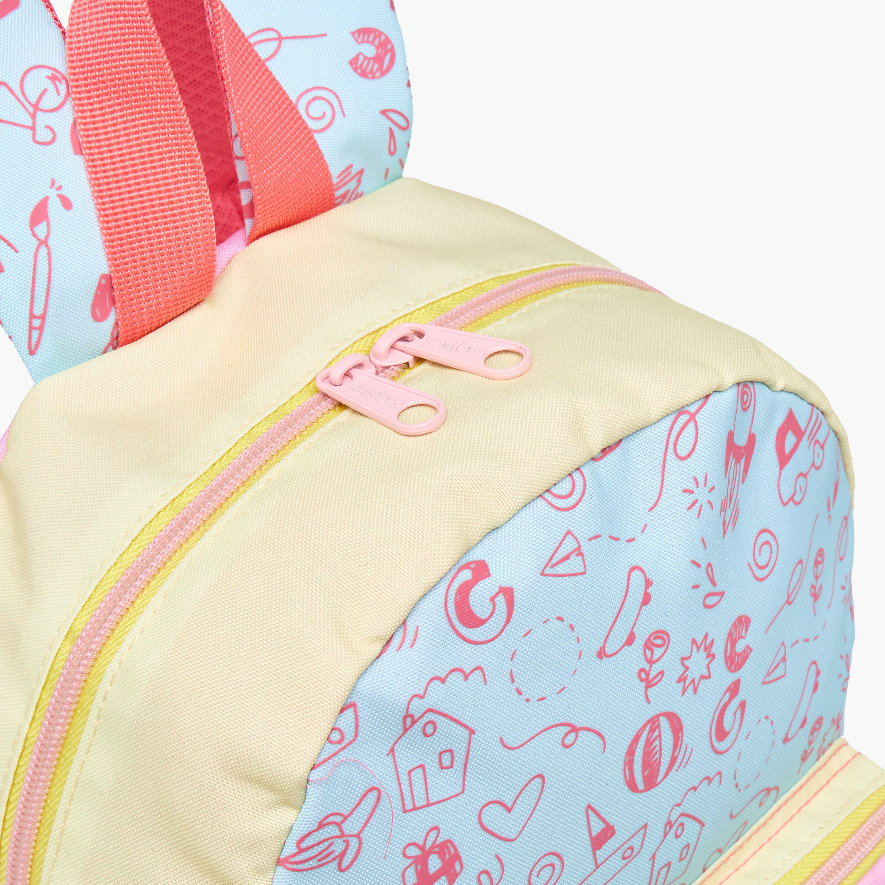 شنطة ظهر بطبعات وسحّاب إغلاق وقسم للابتوب بطبعات دودل من كاريوكا - 28x23x12 سم-school-bagsandbackpacks-backpacks-image-7