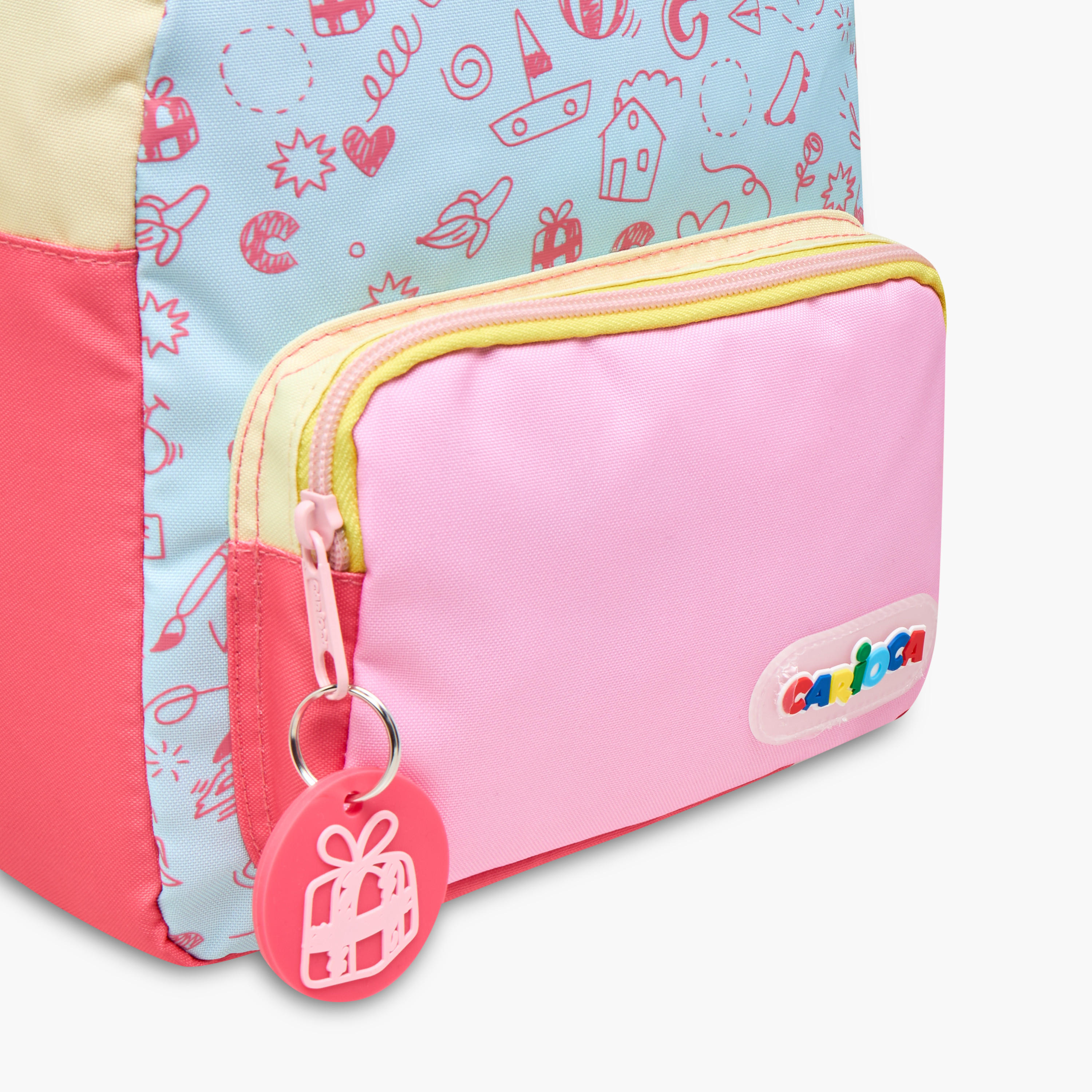 شنطة ظهر بطبعات وسحّاب إغلاق وقسم للابتوب بطبعات دودل من كاريوكا - 28x23x12 سم-school-bagsandbackpacks-backpacks-image-8