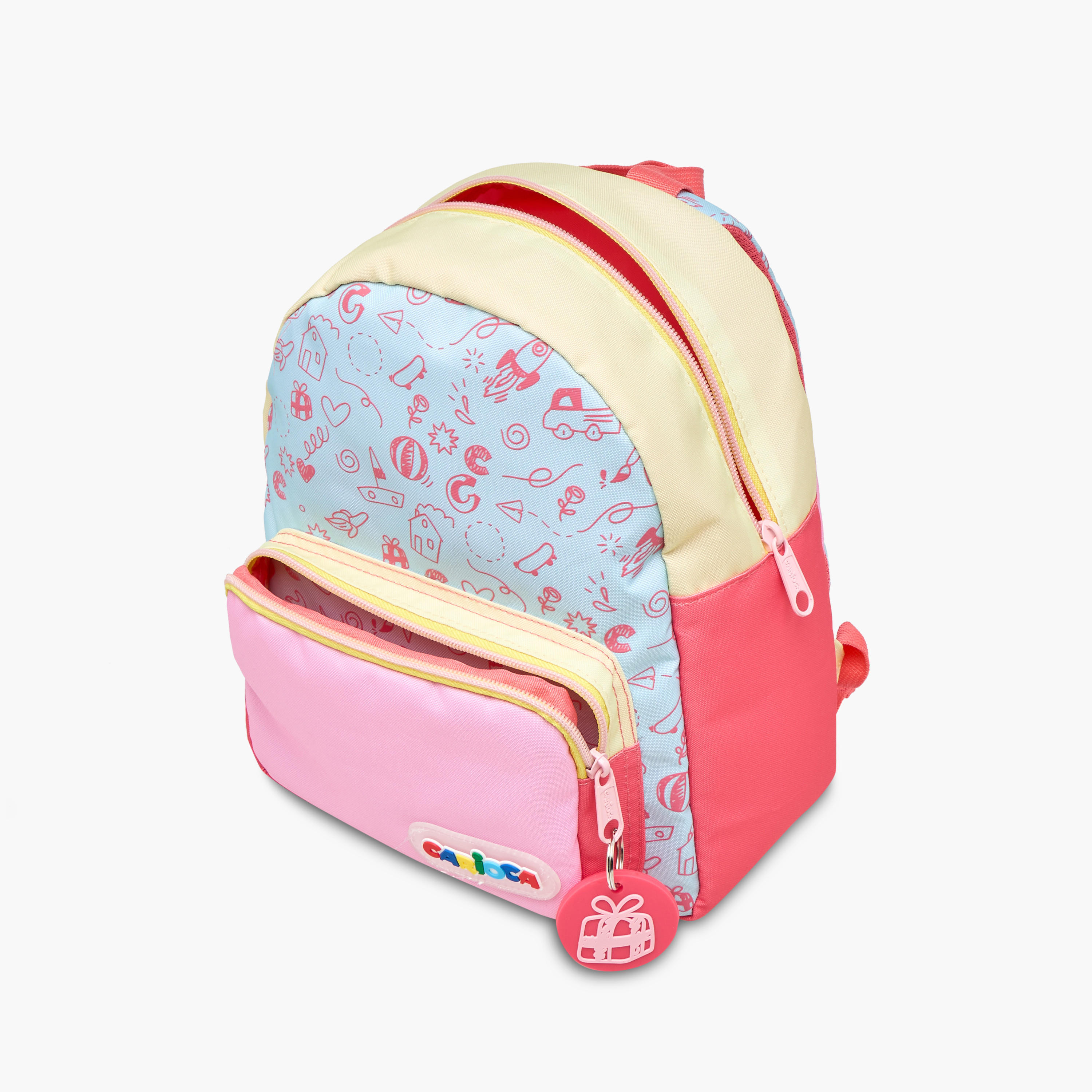 شنطة ظهر بطبعات وسحّاب إغلاق وقسم للابتوب بطبعات دودل من كاريوكا - 28x23x12 سم-school-bagsandbackpacks-backpacks-image-9