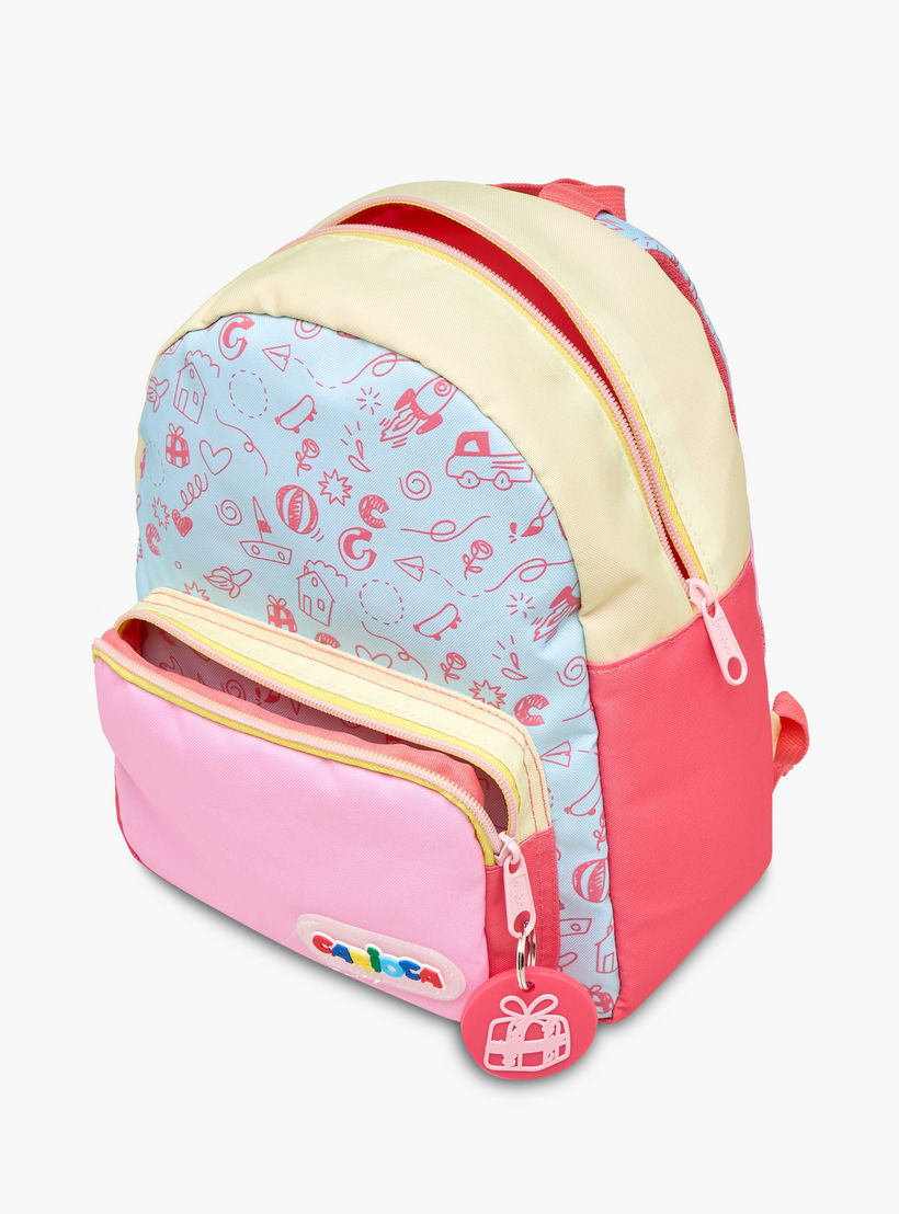 شنطة ظهر بطبعات وسحّاب إغلاق وقسم للابتوب بطبعات دودل من كاريوكا - 28x23x12 سم-school-bagsandbackpacks-backpacks-image-9
