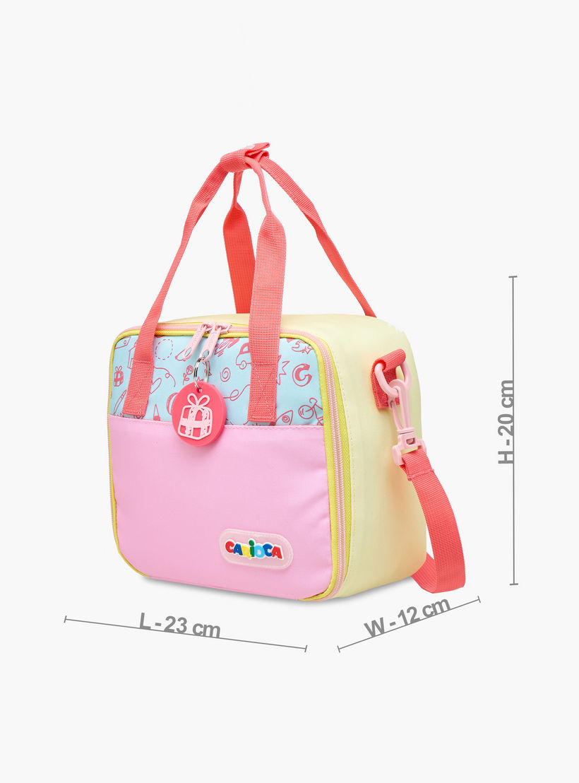 شنطة غداء بطبعات دودل مع سحاب إغلاق من كاريوكا-school-lunchessentials-lunchbags-image-2