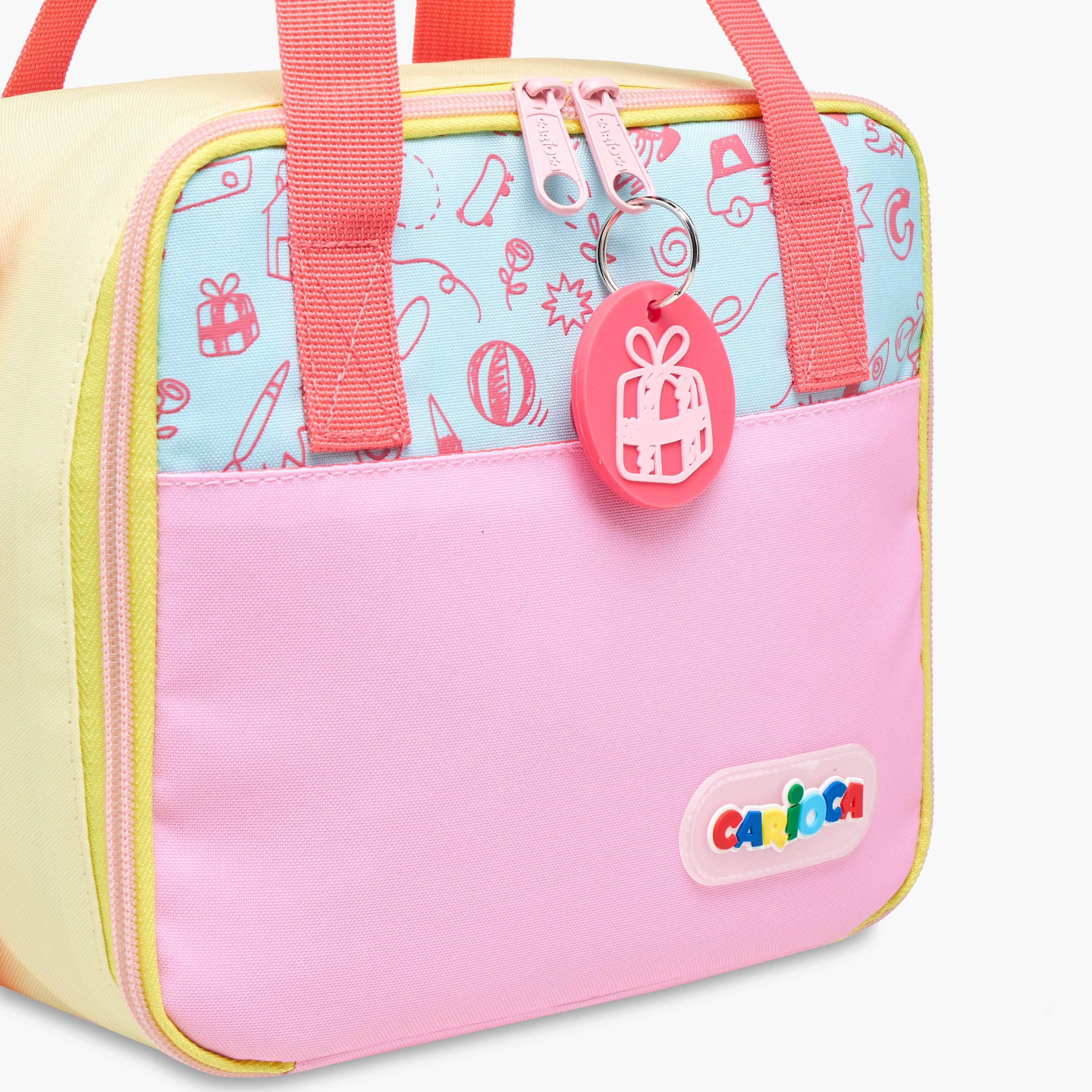 شنطة غداء بطبعات دودل مع سحاب إغلاق من كاريوكا-school-lunchessentials-lunchbags-image-5
