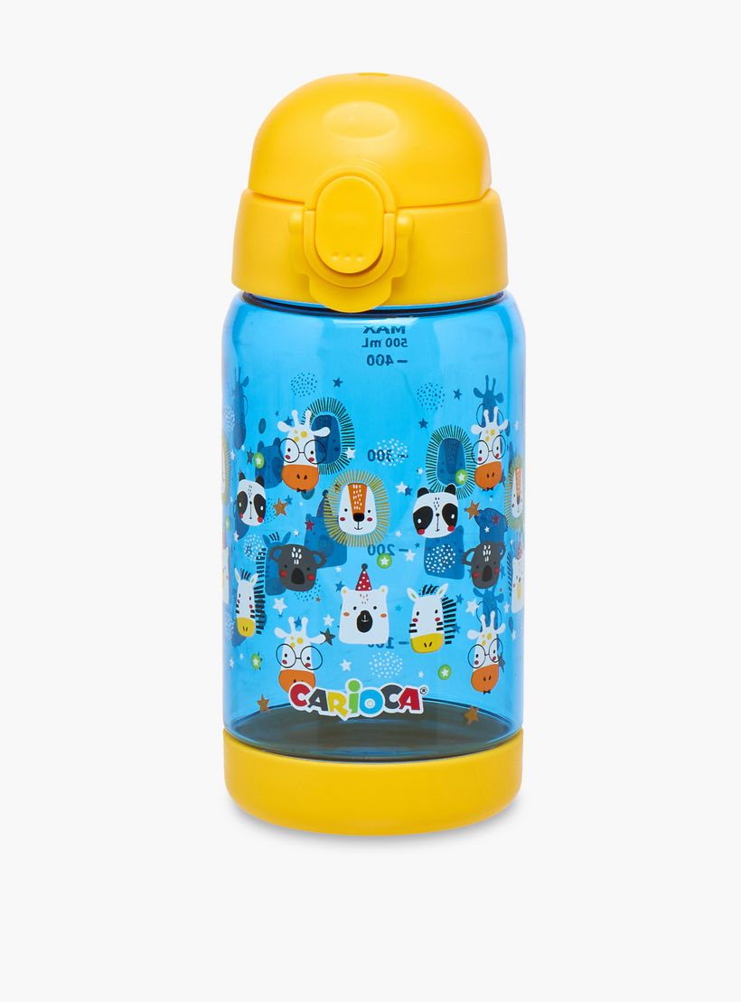 Carioca Animal Print Tritan Water Bottle with Button – 500 ml-school-waterbottles-image-1