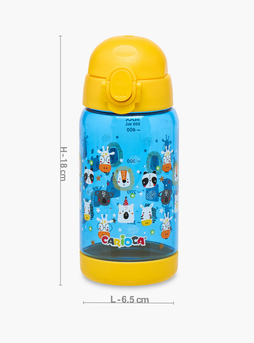 Carioca Animal Print Tritan Water Bottle with Button – 500 ml-school-waterbottles-image-2