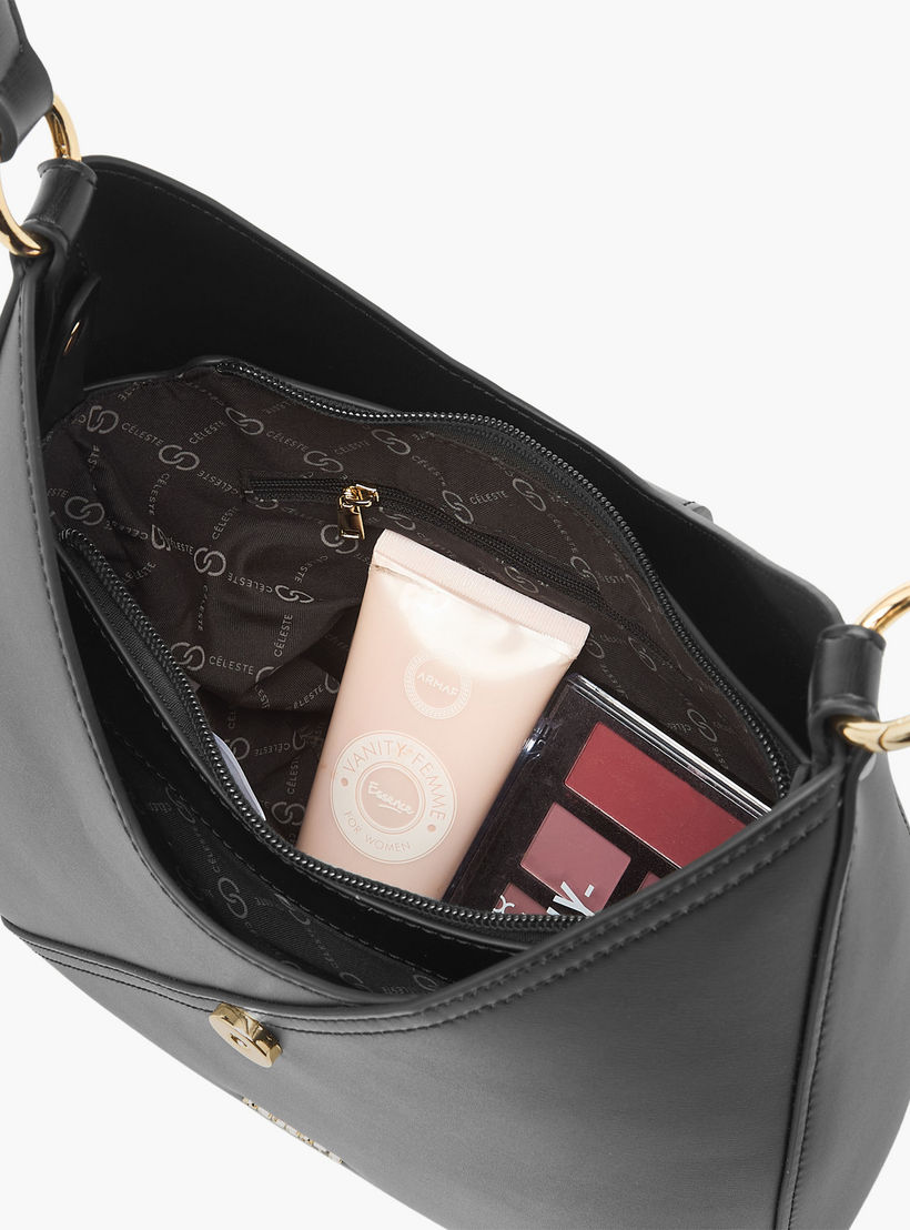 Celeste Solid Hobo Bag with Adjustable Strap and Button Closure-women-bagsandwallets-handbags-image-9