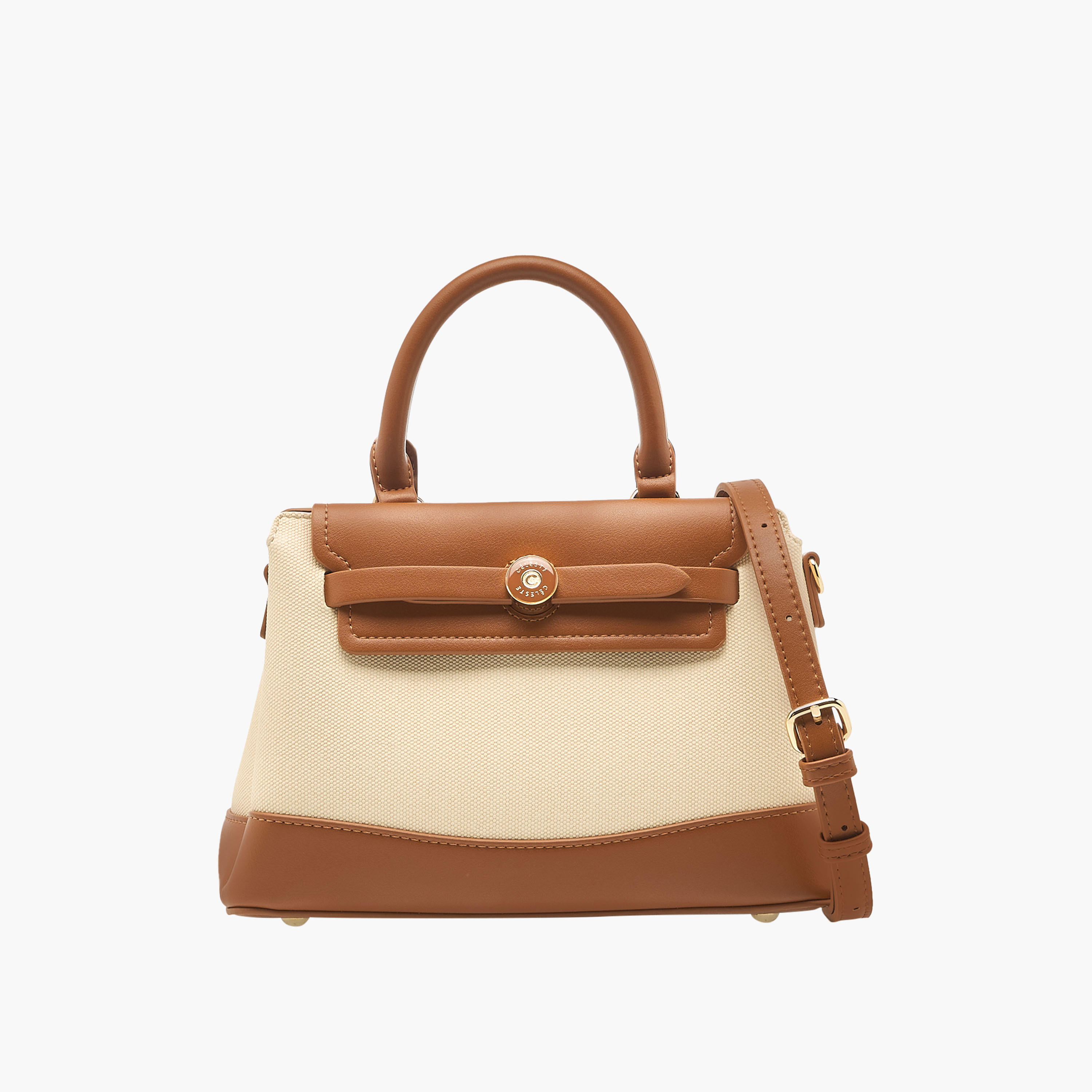 Celeste Colourblock Tote Bag with Double Handle and Zip Closure-women-bagsandwallets-handbags-image-1