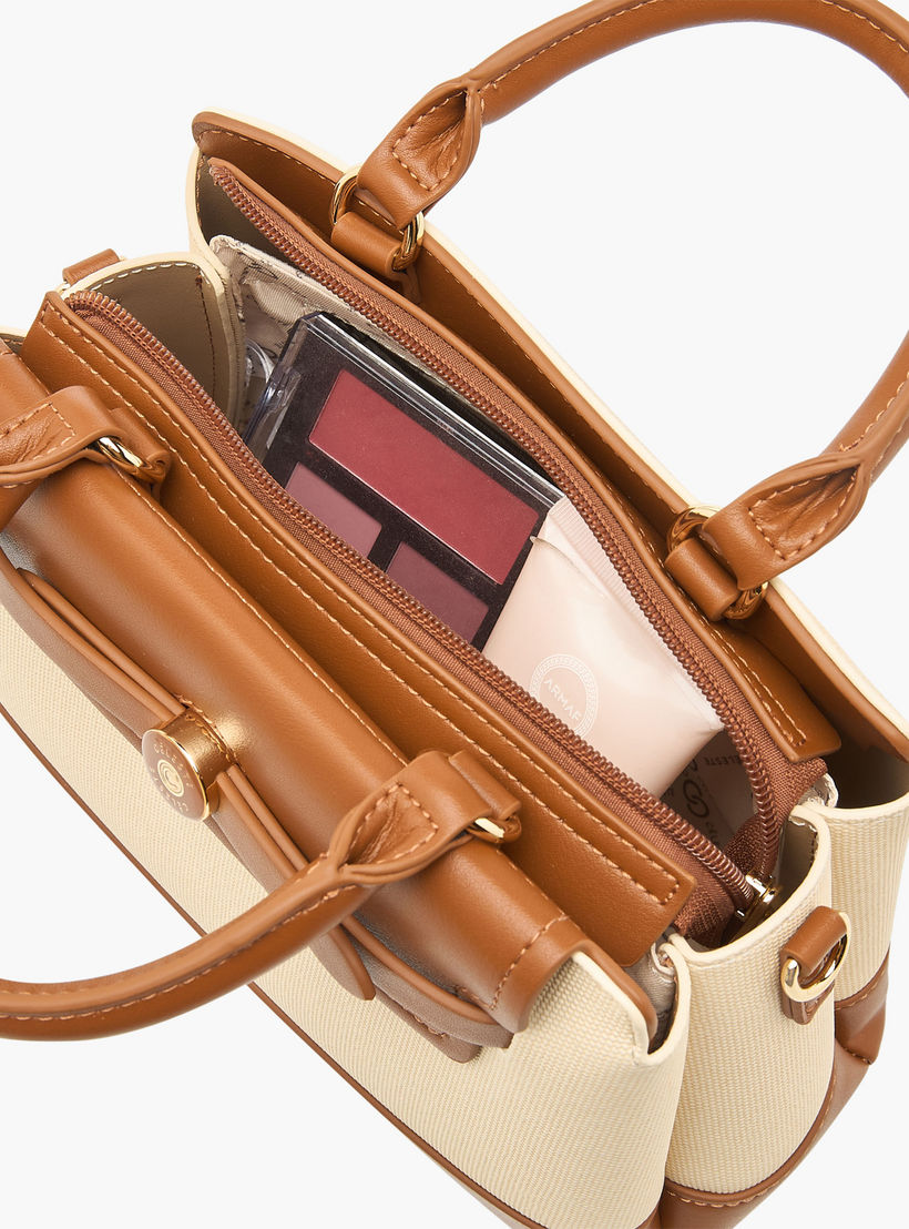 Celeste Colourblock Tote Bag with Double Handle and Zip Closure-women-bagsandwallets-handbags-image-11