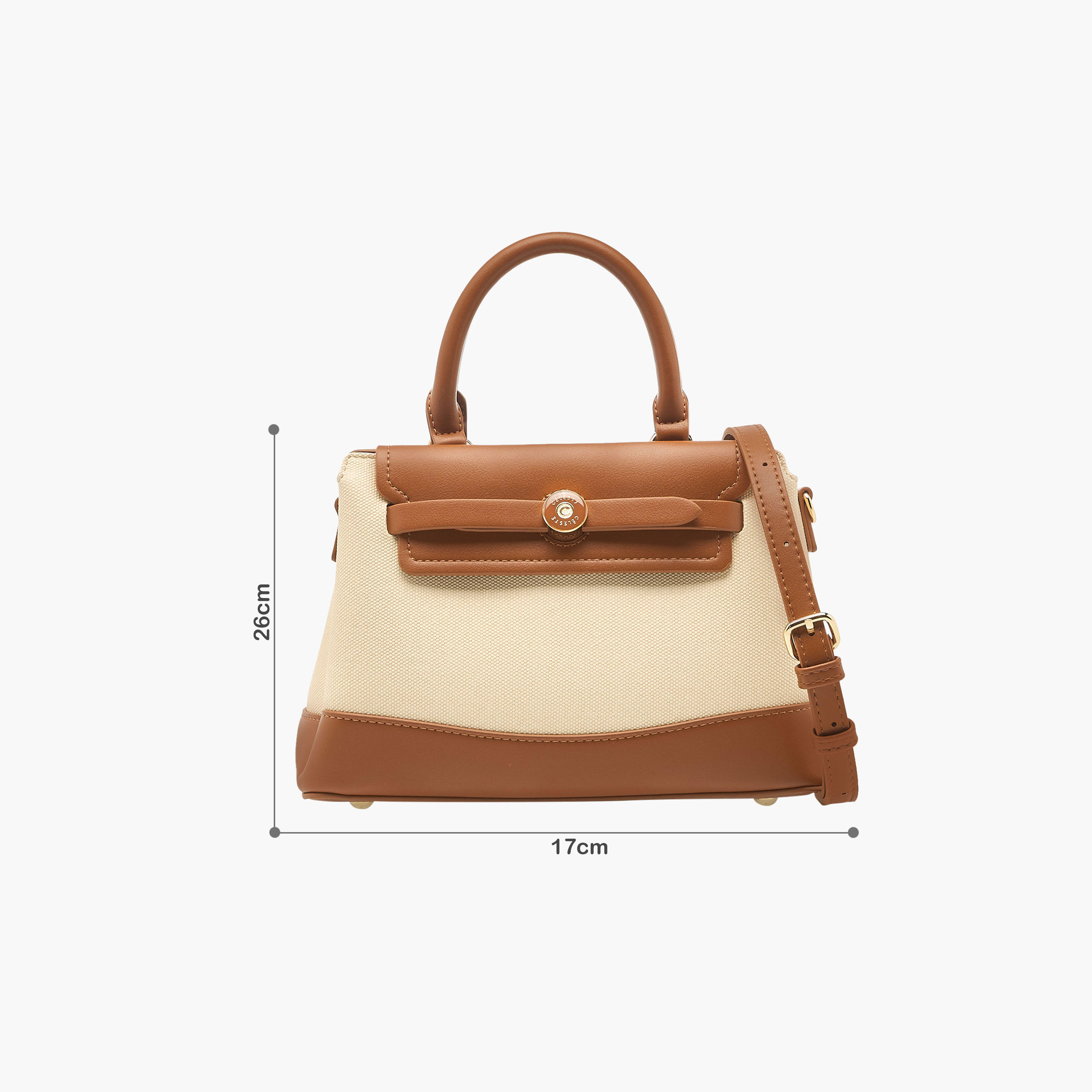 Celeste Colourblock Tote Bag with Double Handle and Zip Closure-women-bagsandwallets-handbags-image-2