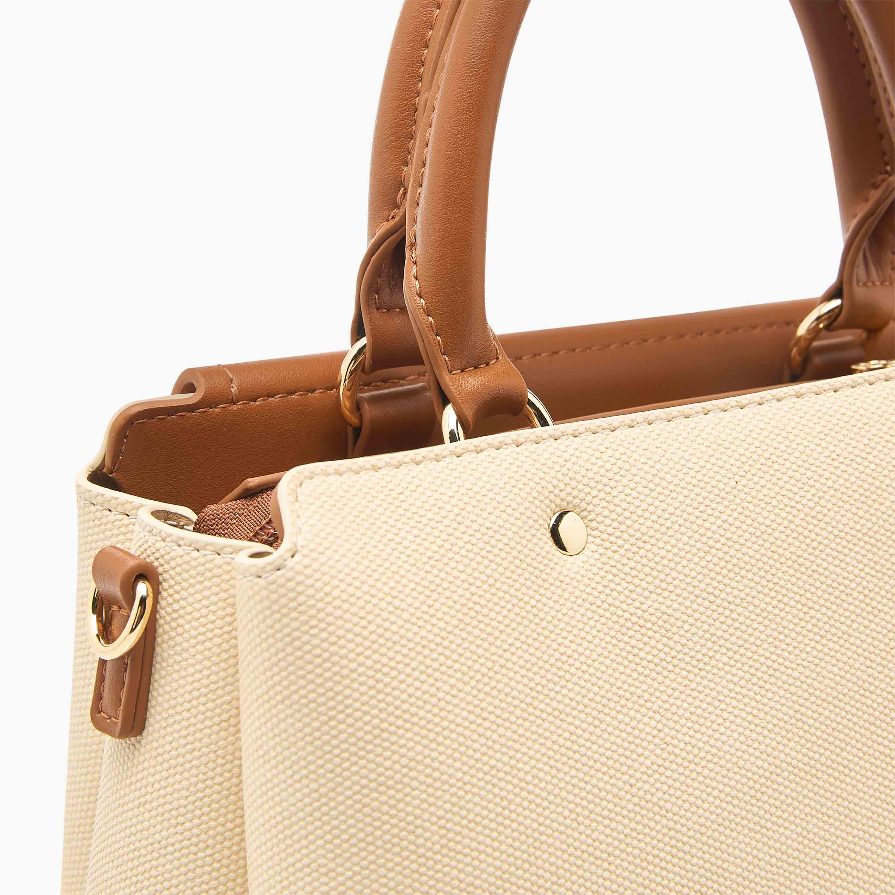 Celeste Colourblock Tote Bag with Double Handle and Zip Closure-women-bagsandwallets-handbags-image-9