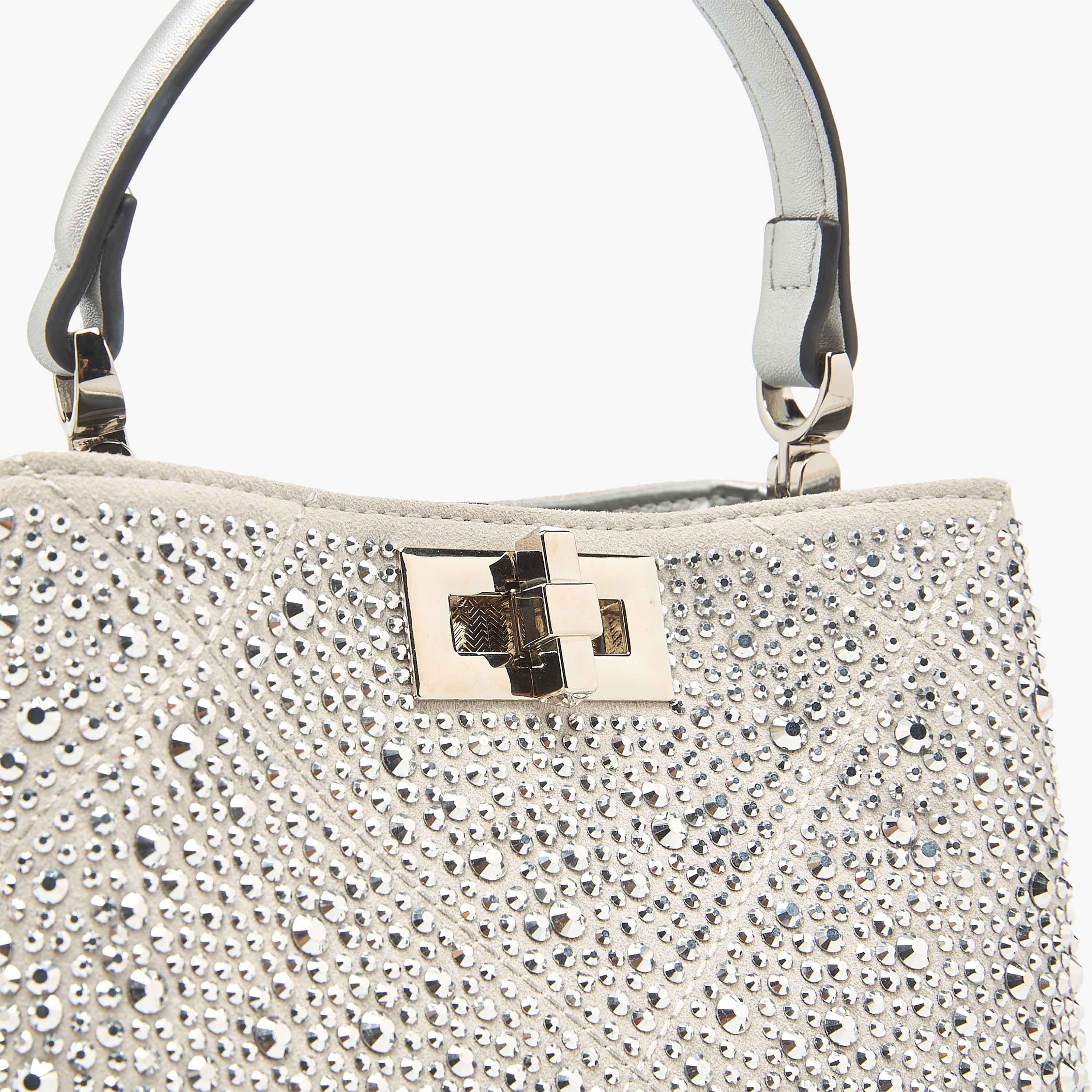 Celeste Embellished Shoulder Bag with Adjustable Strap and Twist Lock Closure-women-bagsandwallets-handbags-image-5