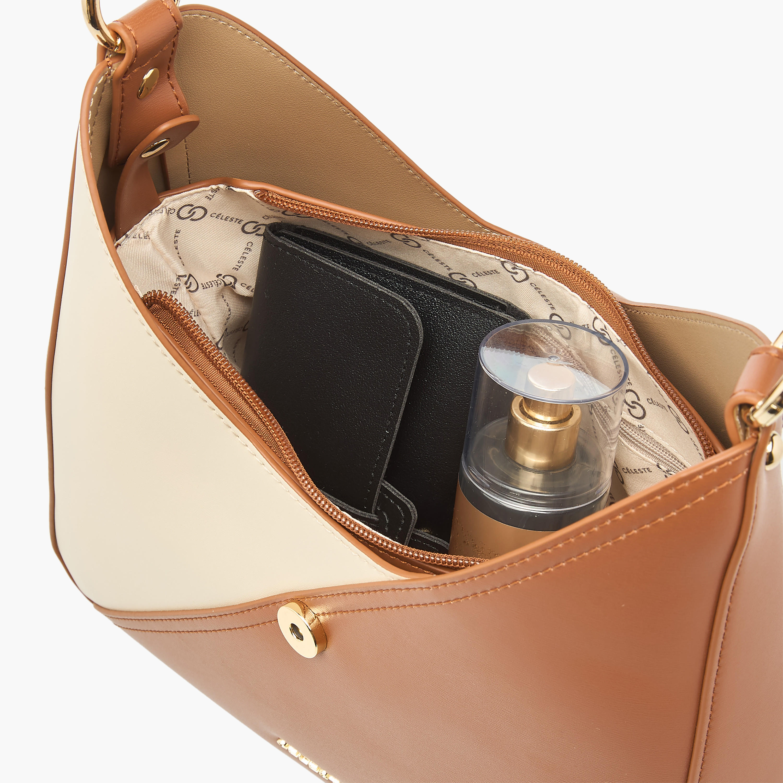 Celeste Colourblock Hobo Bag with Adjustable Strap and Button Closure-women-bagsandwallets-handbags-image-9