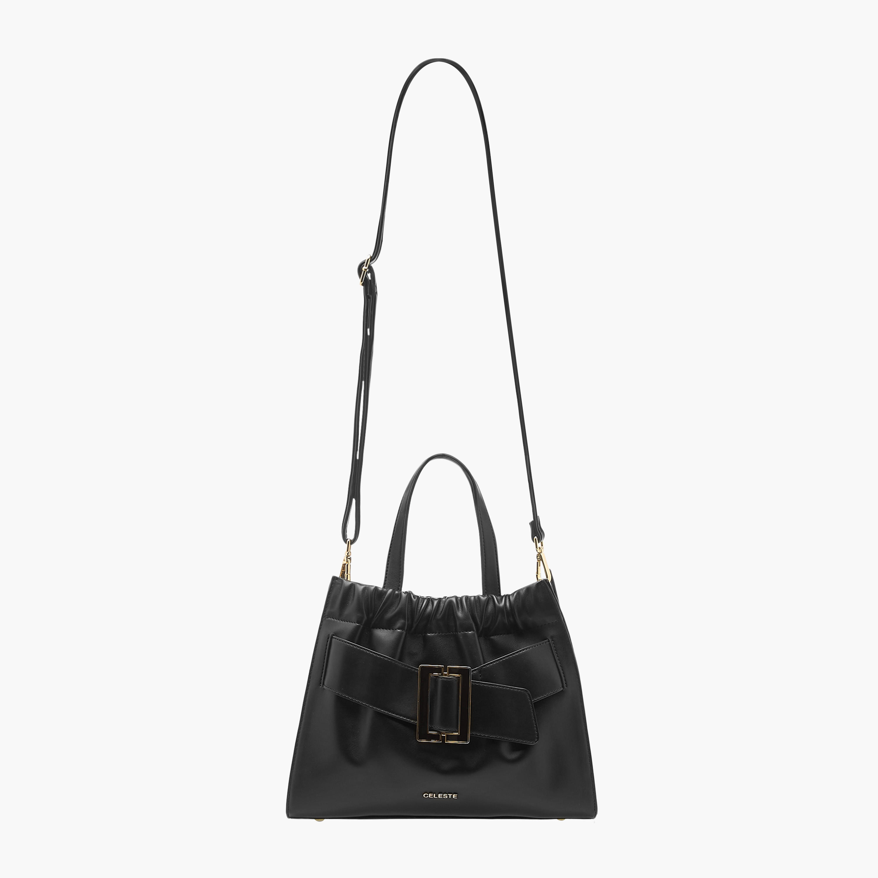 Celeste Buckle Detail Tote Bag with Adjustable Strap and Zip Closure-women-bagsandwallets-handbags-image-3