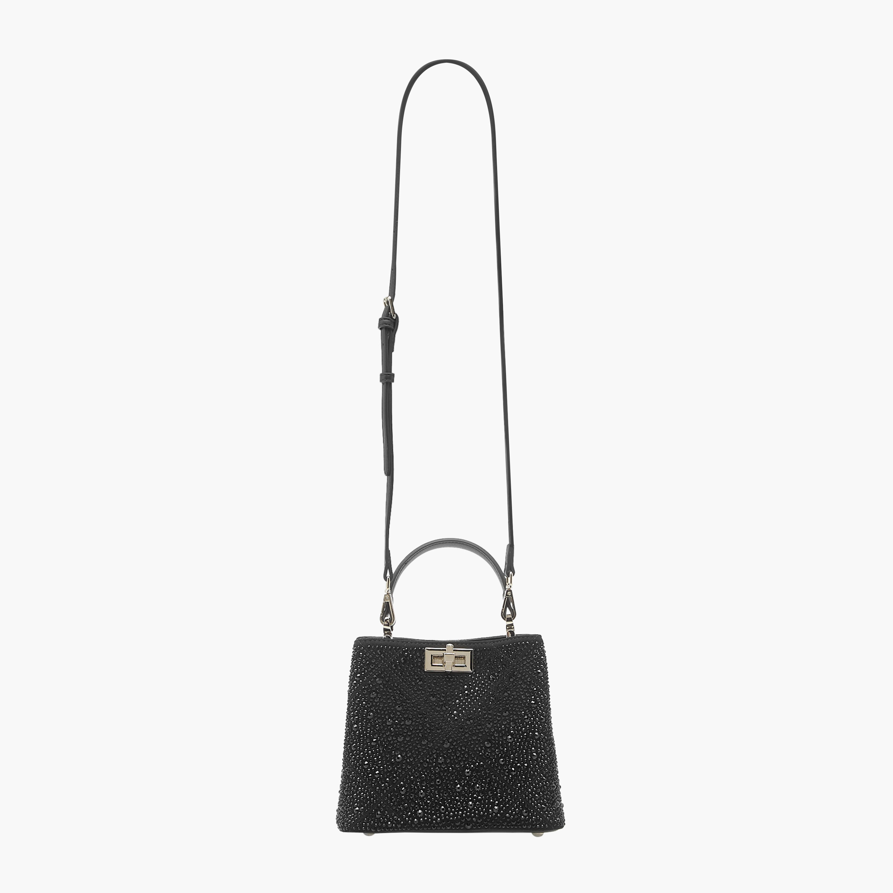 شنطة كتف مزينة بحزام قابل للتعديل وقفل إغلاق من سيليست-women-bagsandwallets-handbags-image-3