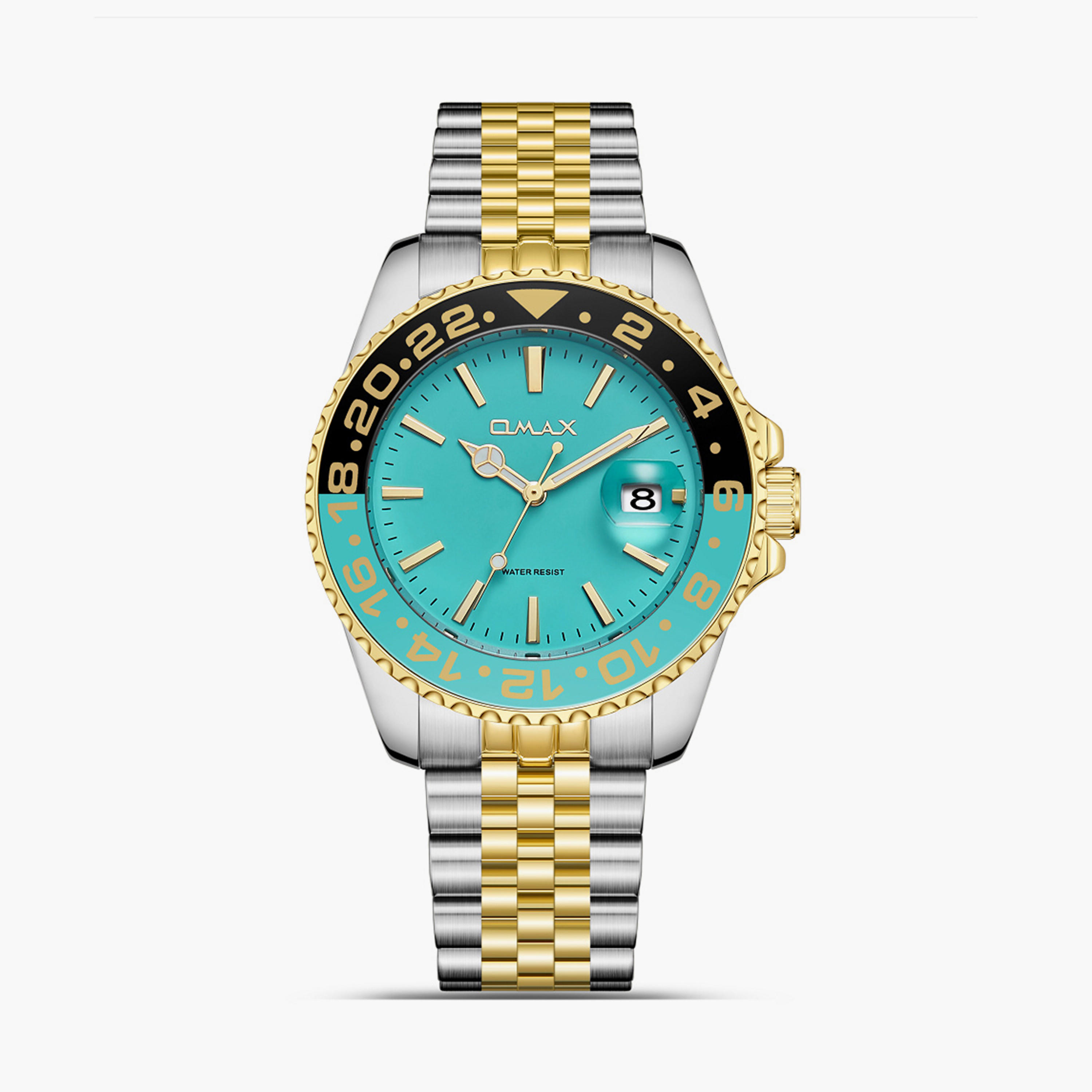 Omax Men's 40MM Silver Analog Metal Strap Watch | SQ-AD001PQ3I-men-watchesandjewellery-watches-image-4