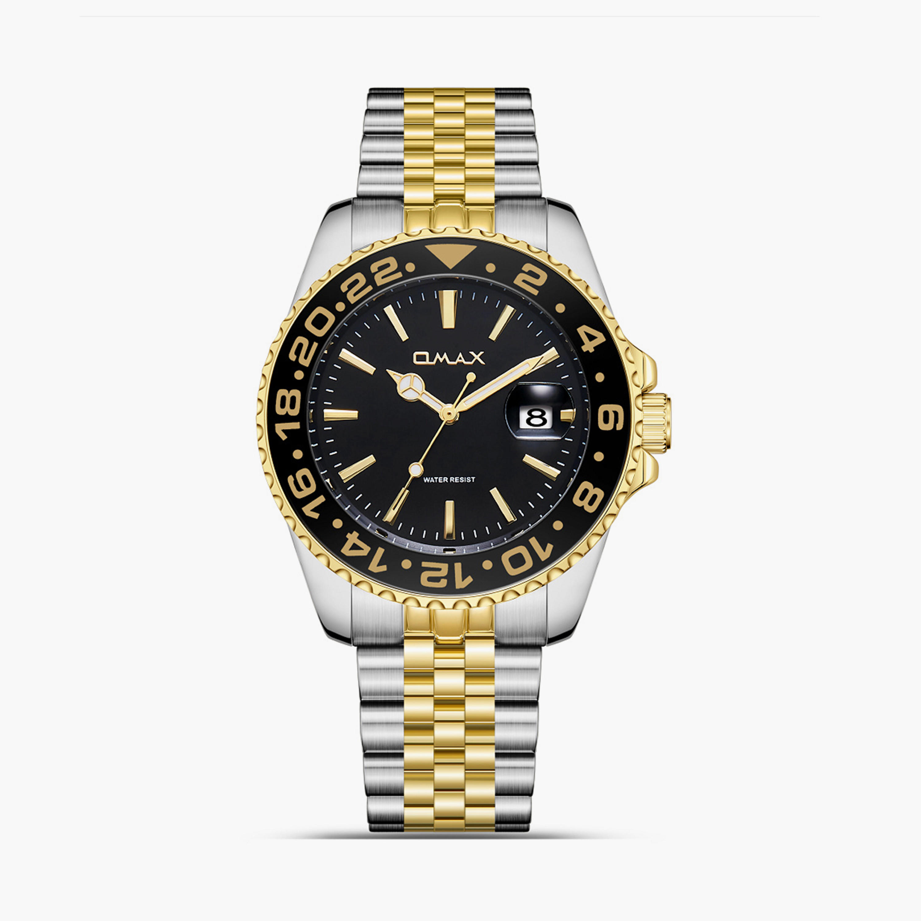أوماكس- ساعة تناظرية للرجال سوار معدني لون مزدوج 40مم | SQ-AD001T2II-men-watchesandjewellery-watches-image-1