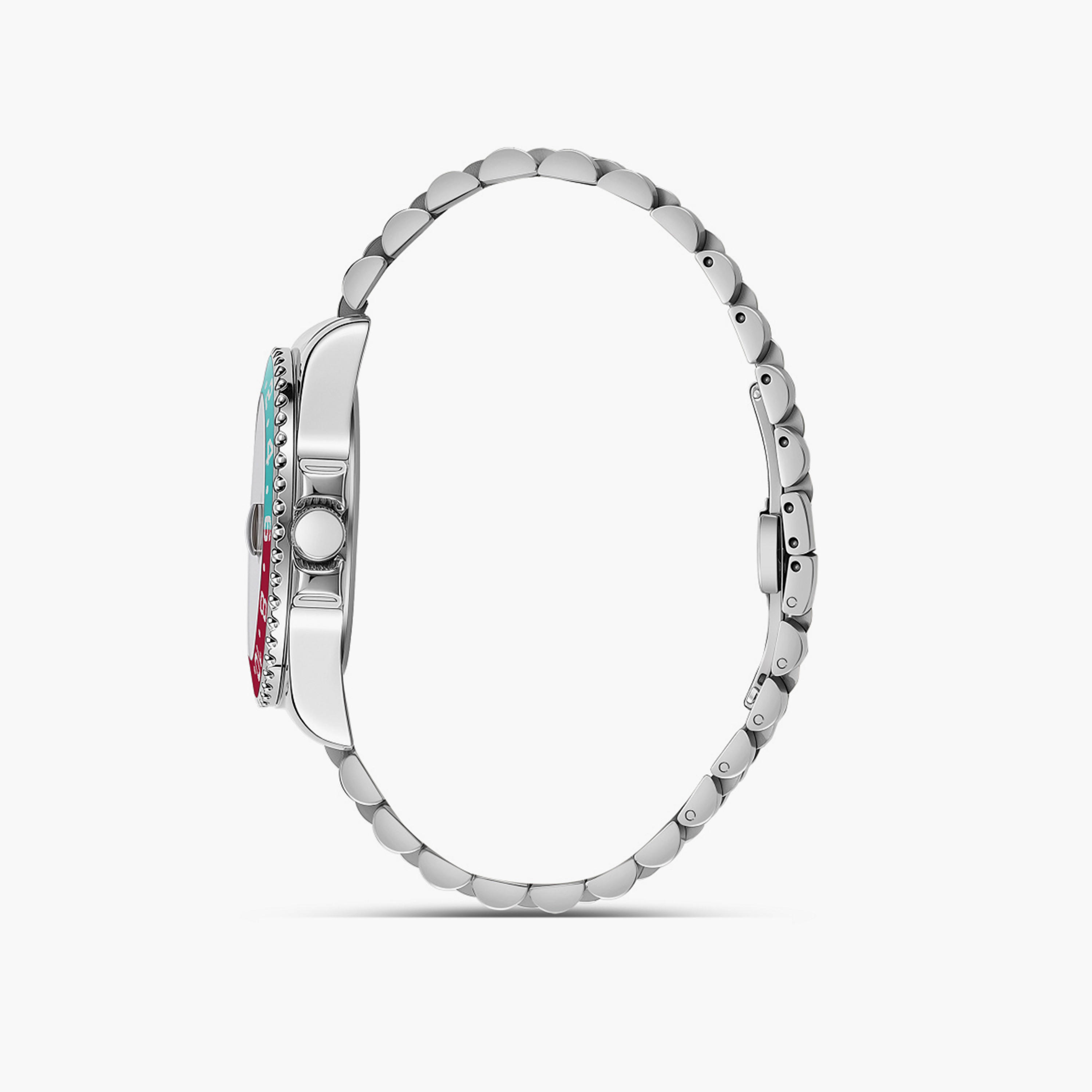 Omax Men's 40MM Silver Analog Metal Strap Watch | SQ-AD001PY3I-men-watchesandjewellery-watches-image-2
