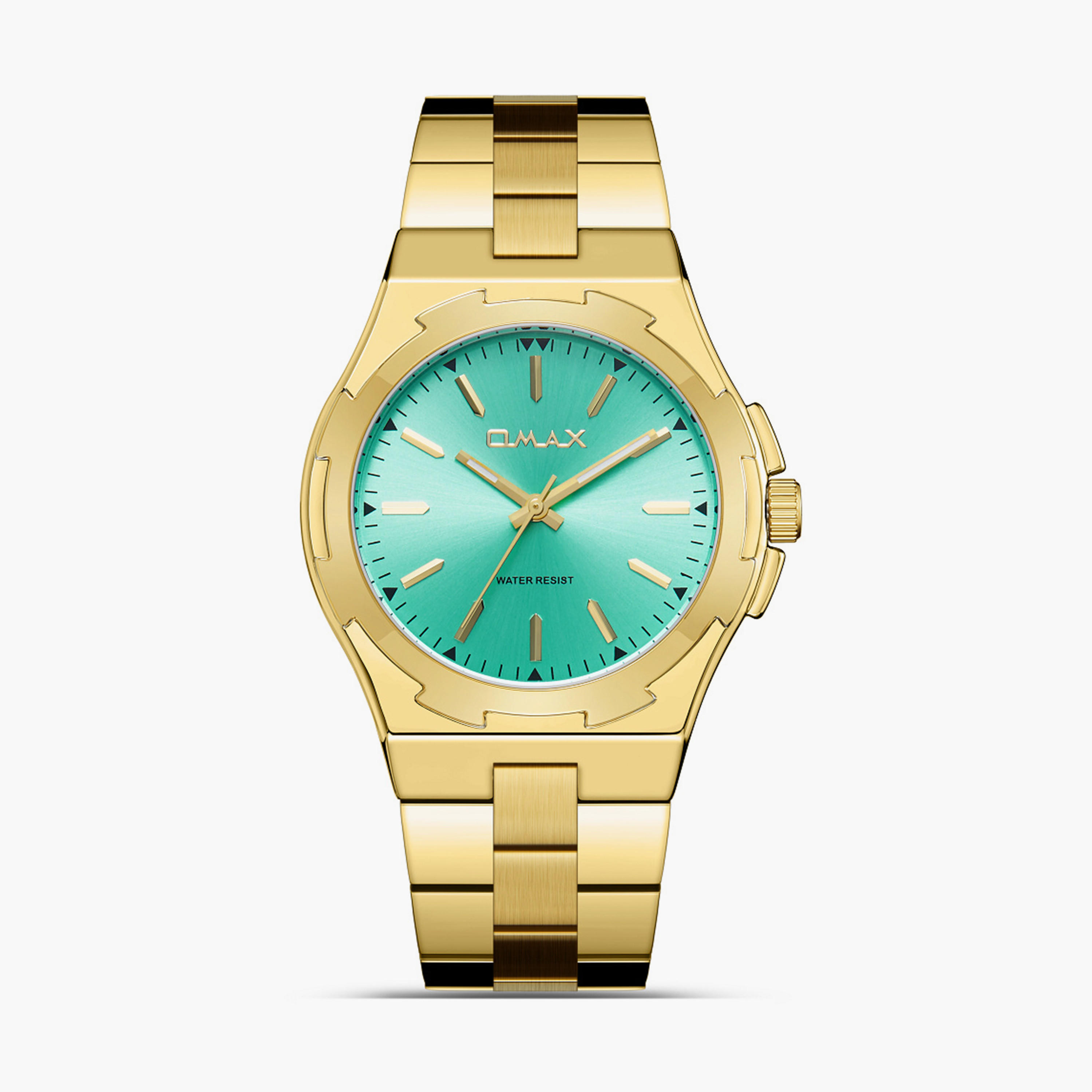 أوماكس- ساعة تناظرية   للرجال  سوار معدني  لون ذهبي   40مم | SQ-AS001G31I-men-watchesandjewellery-watches-image-4