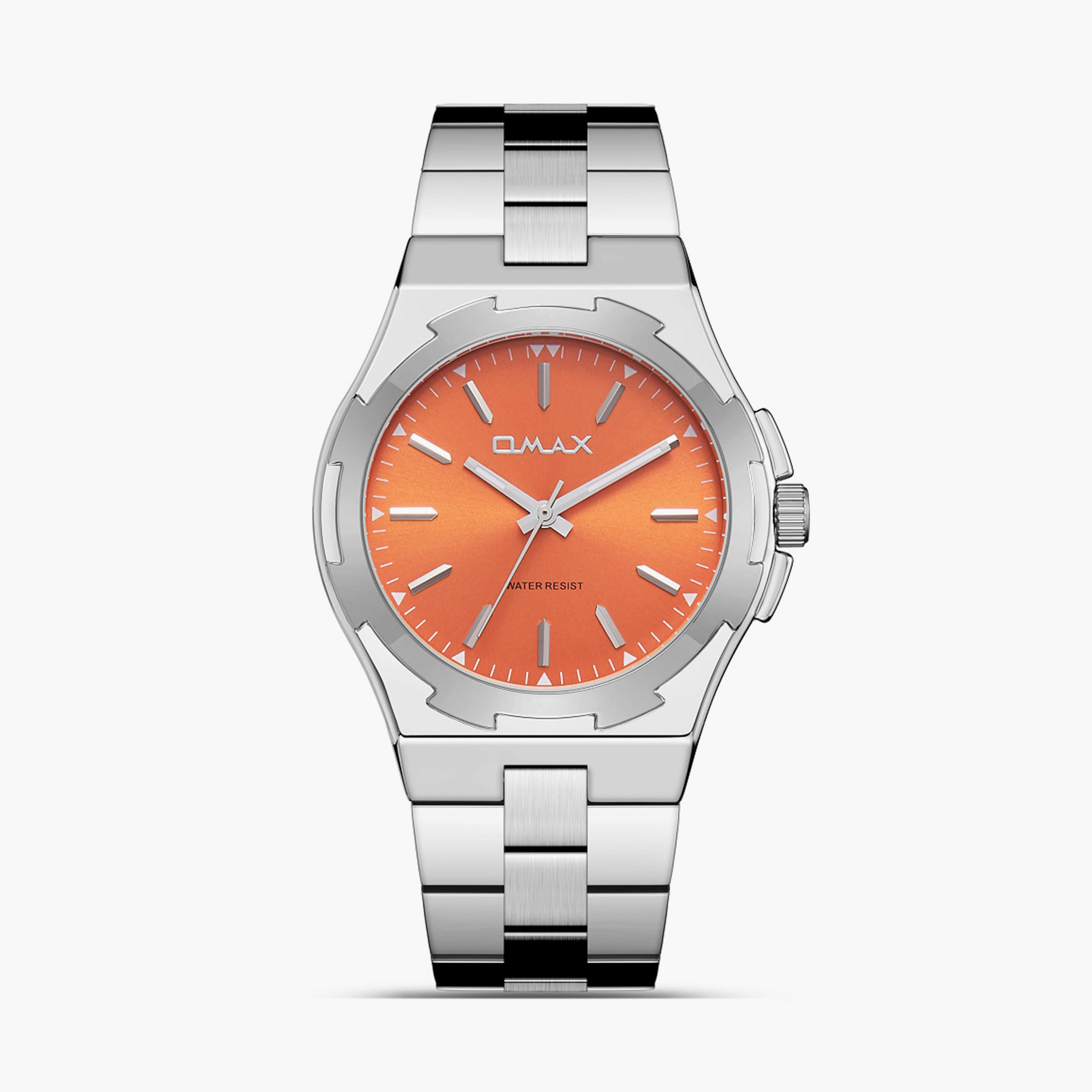 Omax Men's 40MM Silver Analog Metal Strap Watch | SQ-AS001P63I-men-watchesandjewellery-watches-image-1