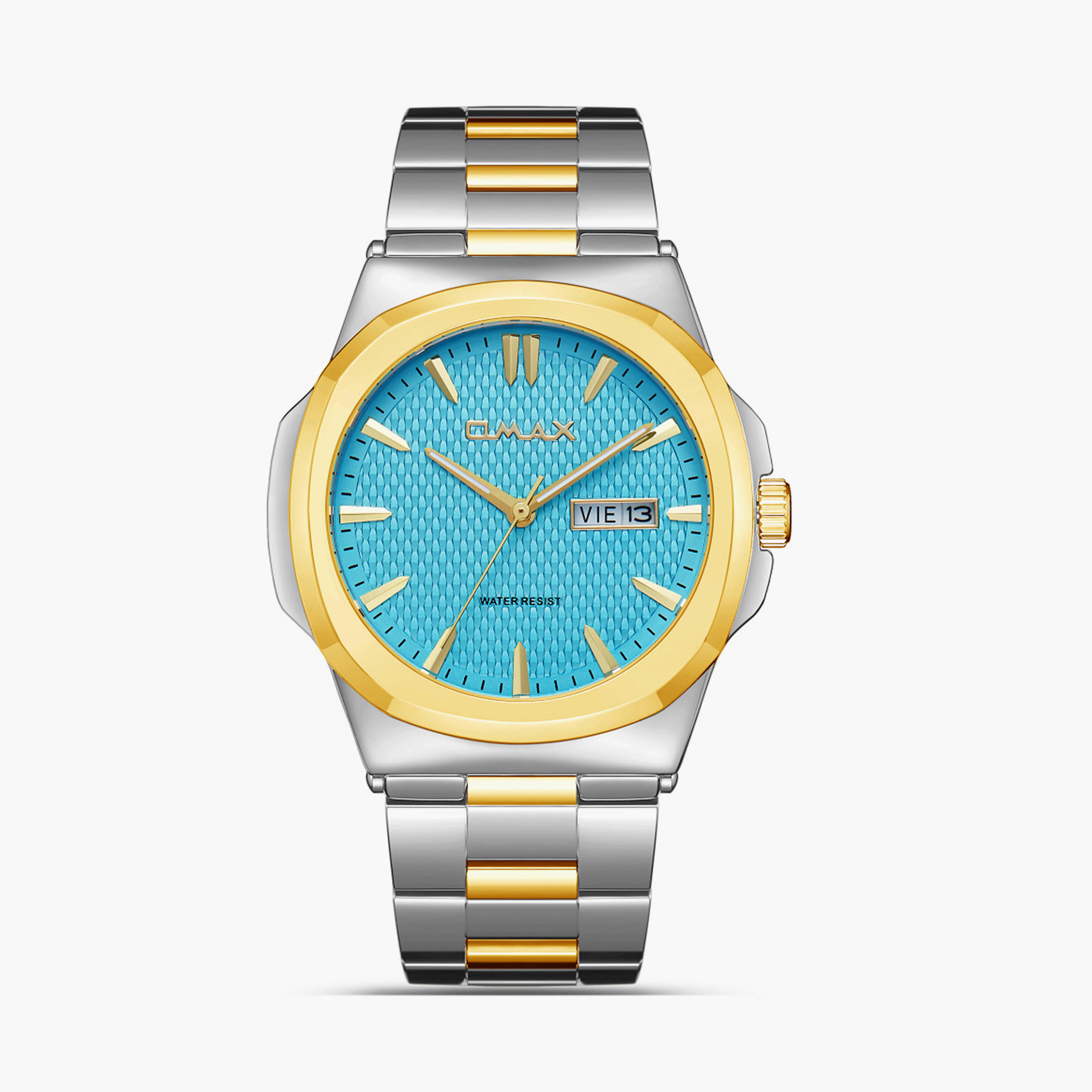 Omax Men's 44MM Dual Tone Analog Metal Strap Watch | SQ-AT001T2II-men-watchesandjewellery-watches-image-1
