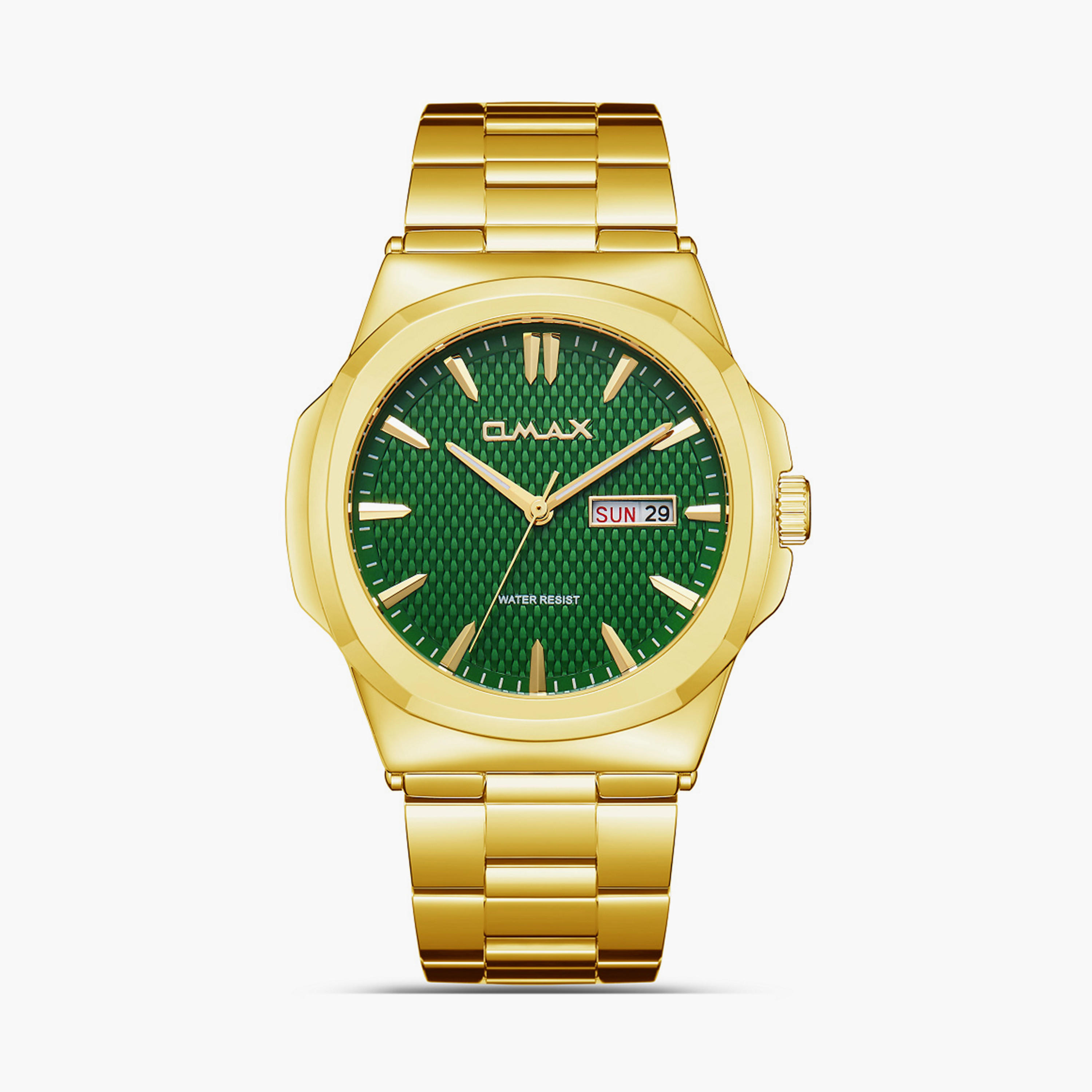 أوماكس- ساعة تناظرية   للرجال  سوار معدني  لون ذهبي   44مم | SQ-AT001G31I-men-watchesandjewellery-watches-image-9
