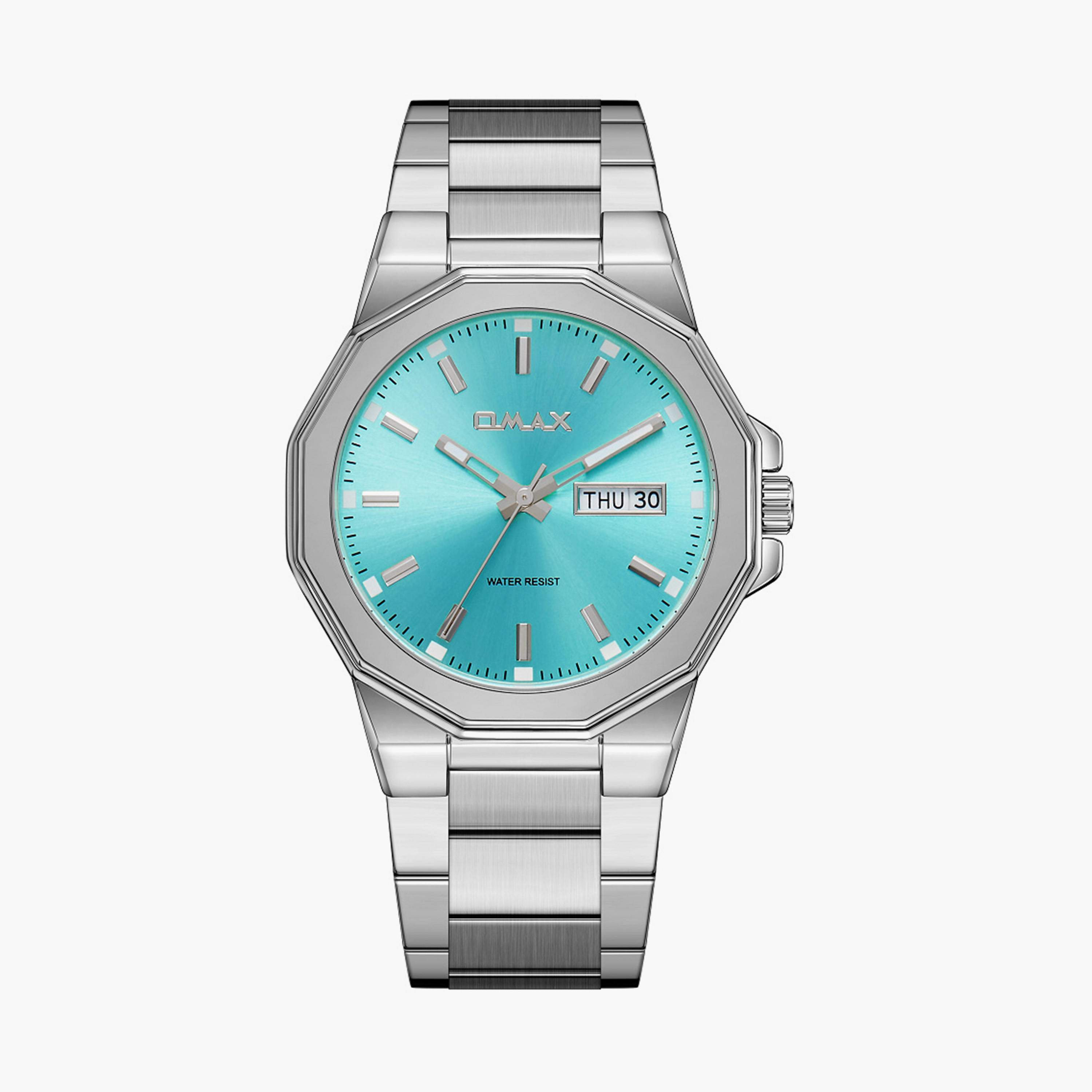 أوماكس- ساعة تناظرية للرجال سوار معدني لون فضي 40مم | SQ-AT003PT3I-men-watchesandjewellery-watches-image-1